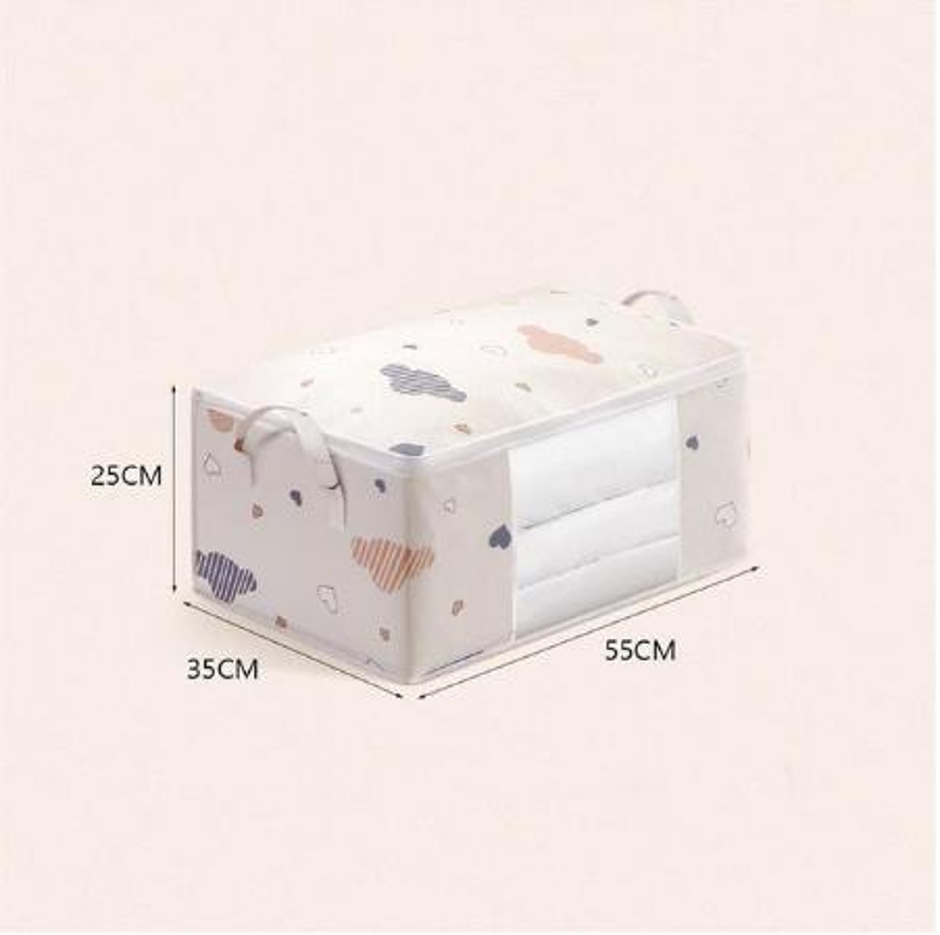 Large Capacity Clothes Storage Bag Organizer  Reinforced Handle, Foldable, Sturdy Zipper  Ideal for Bedding & Blankets – view 10
