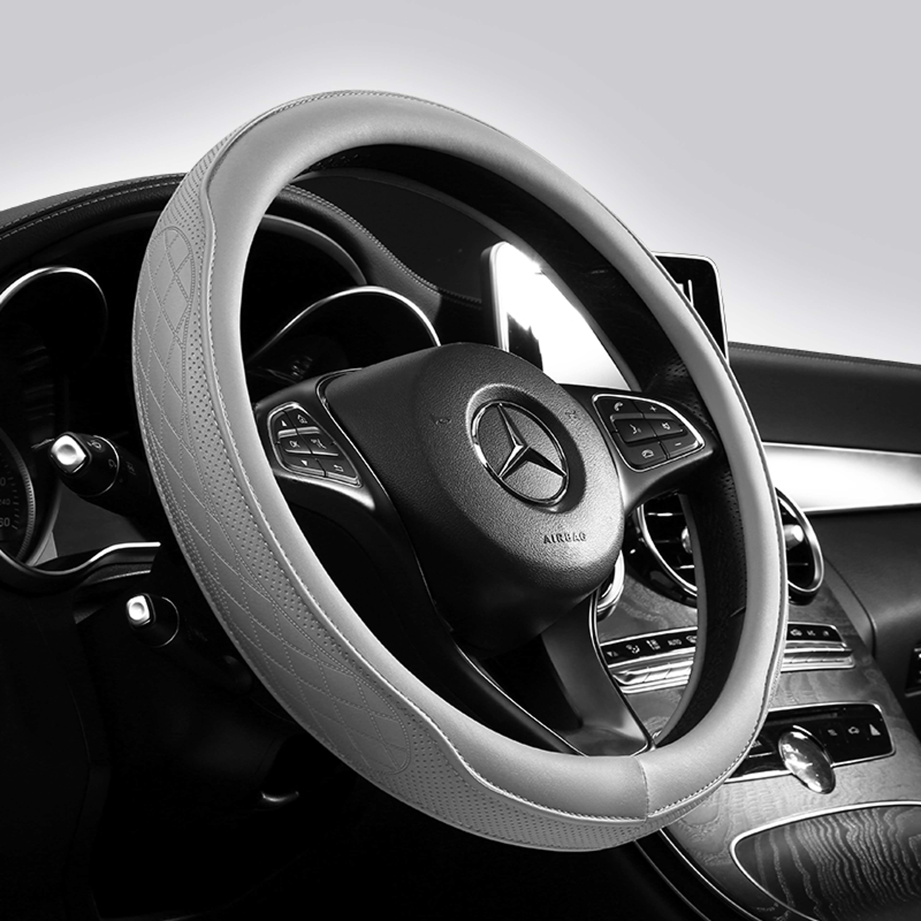 Napa Leather Car Steering Wheel Cover  Nonslip Breathable Universal Fit For Enhanced Grip And Comfo 4