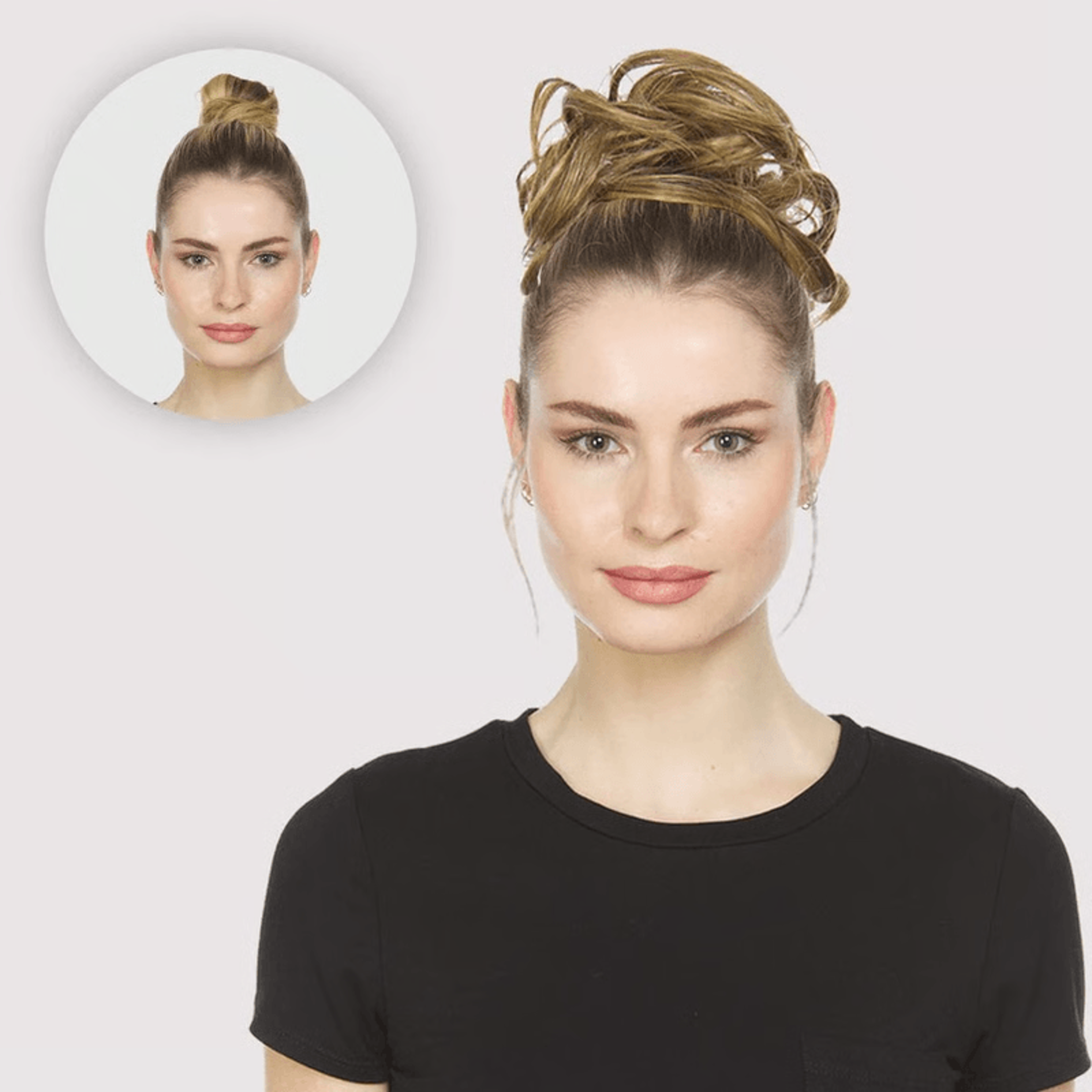 Rose Flower Bun Hair Scrunchie  Soft Elastic Hair Tie For Women  Girls 17