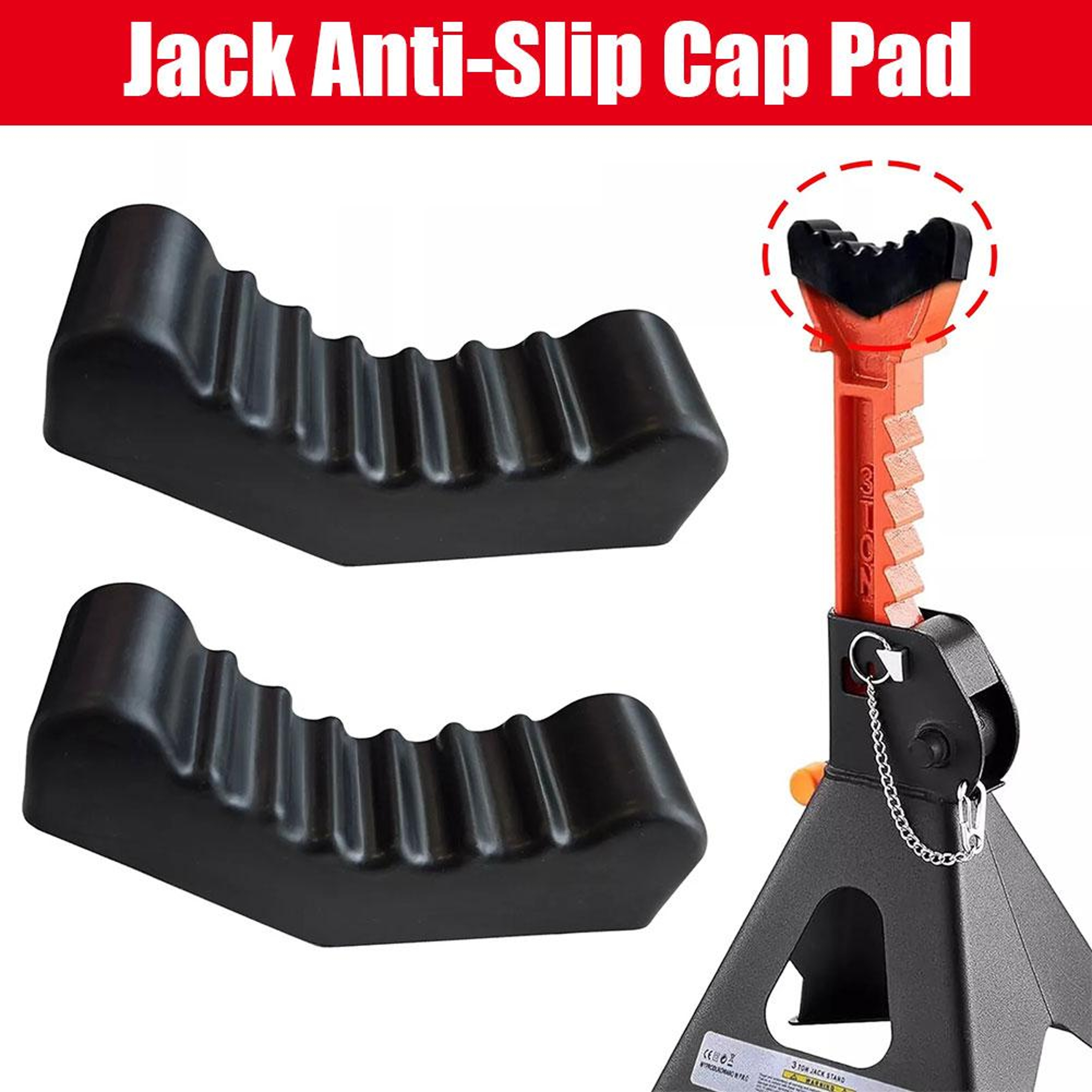 Car Jack Stand Rubber Pad Floor Adapter - Universal Lifting Tool for Safe and Secure Frame Lifting – view 1