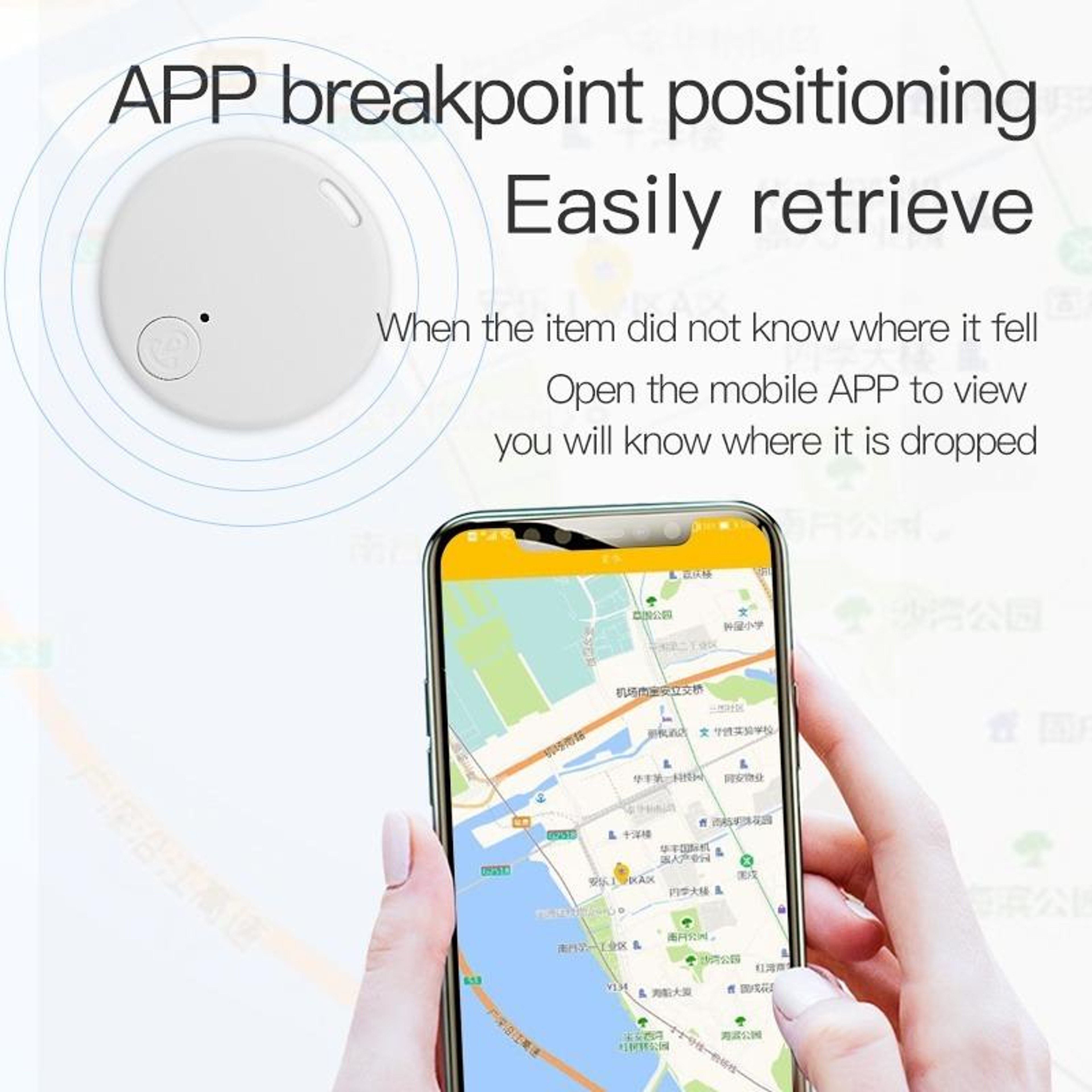 Mini GPS Tracker Smart Tag  BluetoothCompatible AntiLost Alarm Keychain For Wallet Keys Pet Child A 4