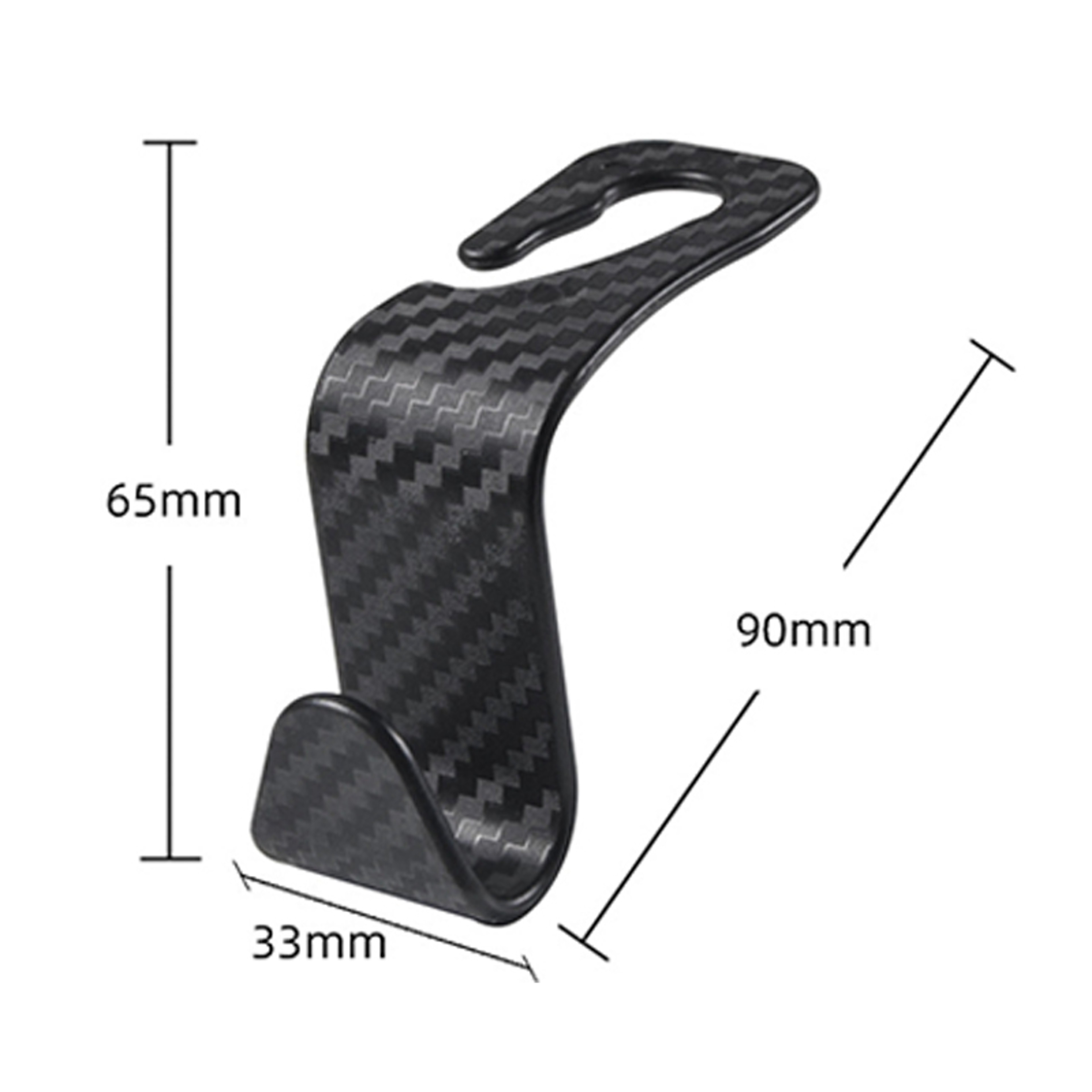 Carbon Fibre Headrest Hook For Car  Auto Back Seat Organizer Handbag Holder  Clothes Bracket 5