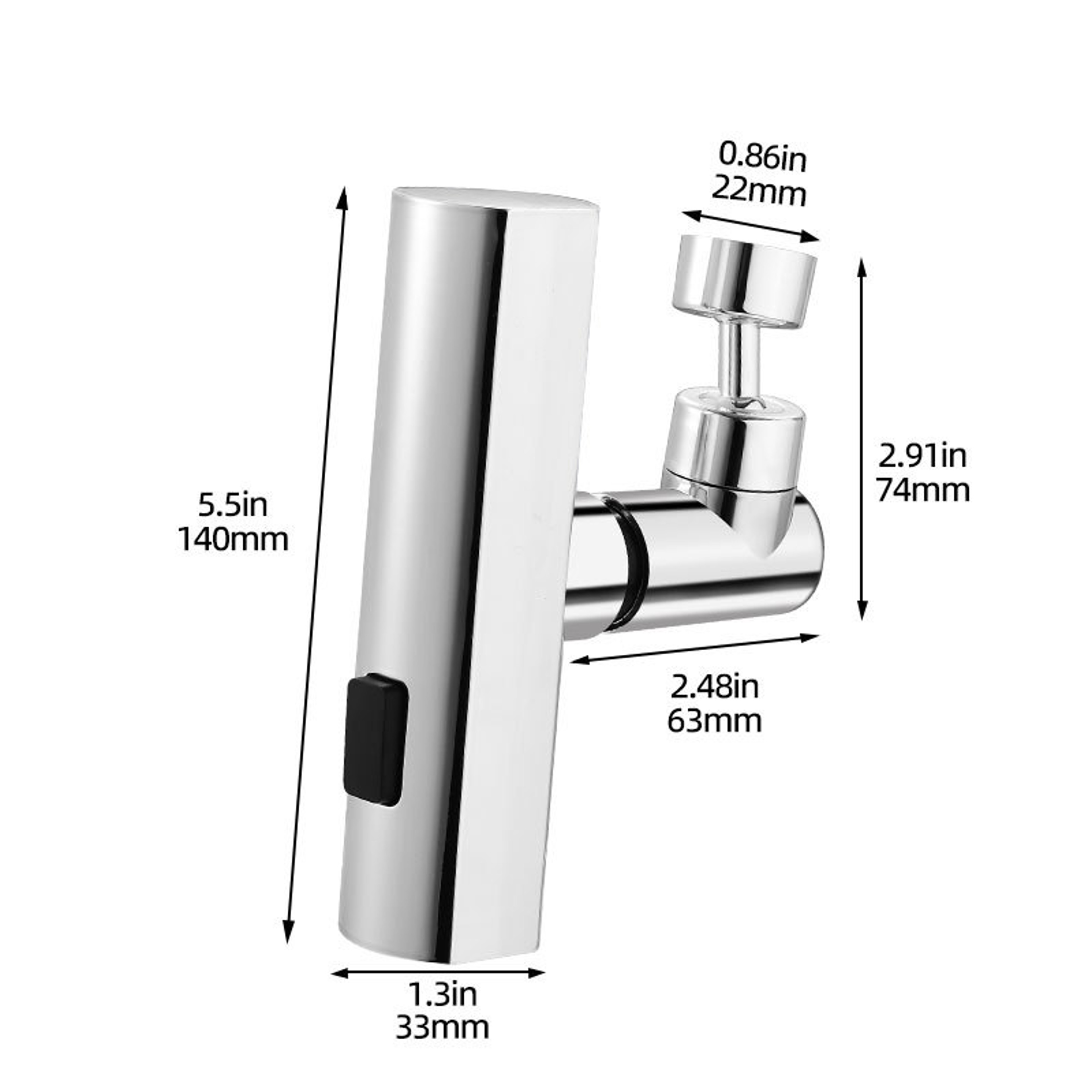 Multi-Function Kitchen Faucet Nozzle with Splash-Proof & Swivel Extension – view 9