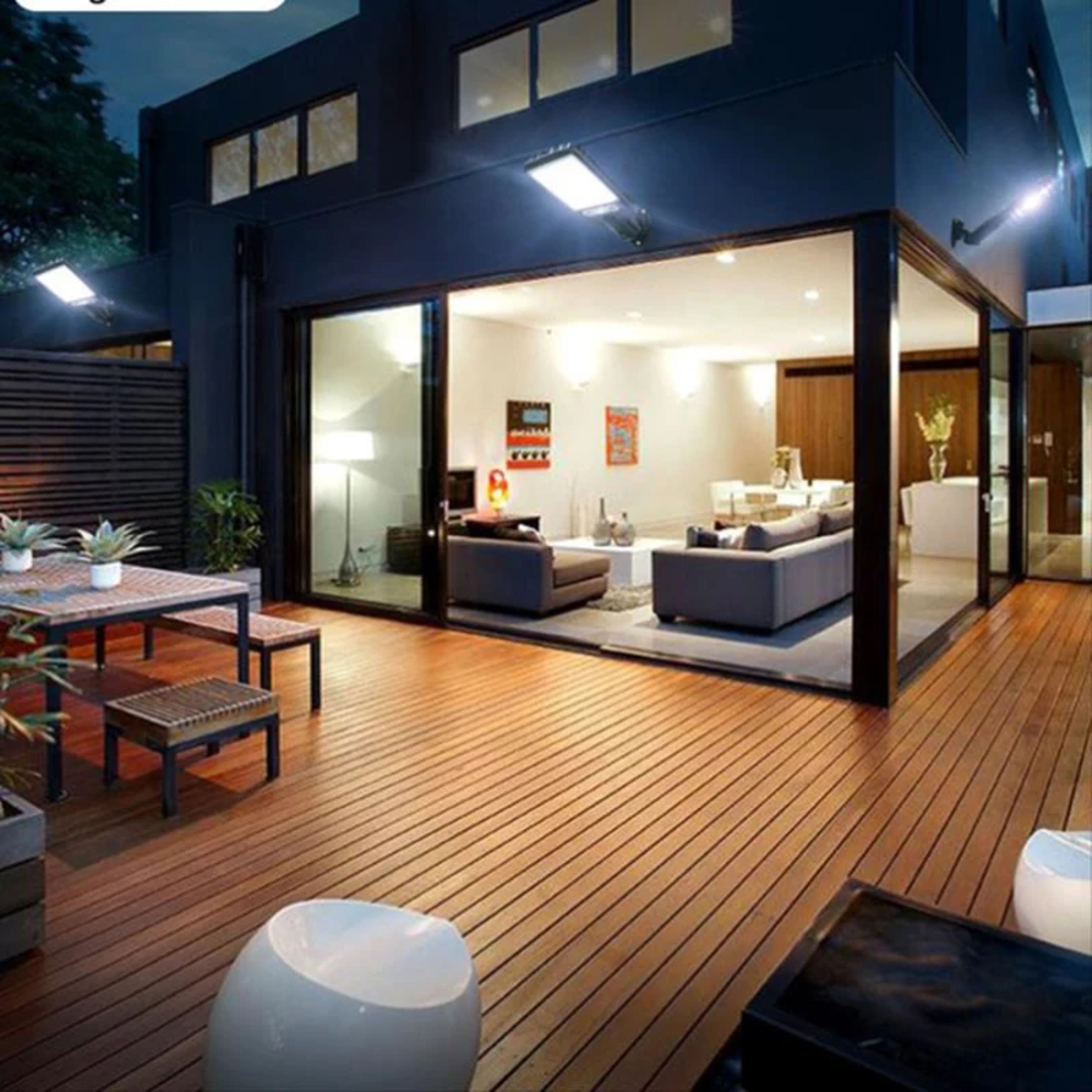 Solar Outdoor LED Courtyard Wall Lamp  Human Body Induction Garden Terrace Garage Door  Street Ligh 4