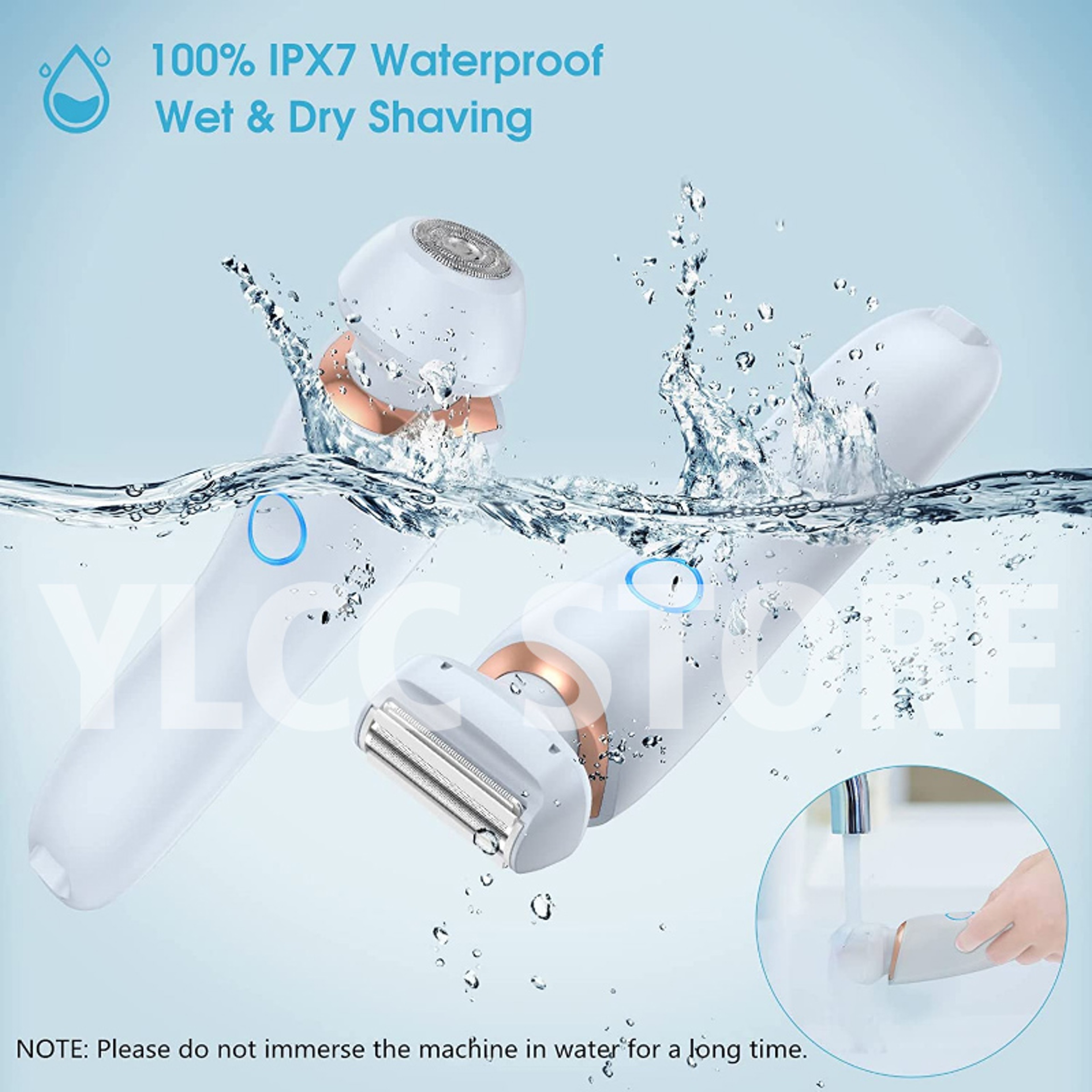 Electric Razor for Women  Waterproof Trimmer for Face, Underarms, Legs, and Body Hair Removal – view 5