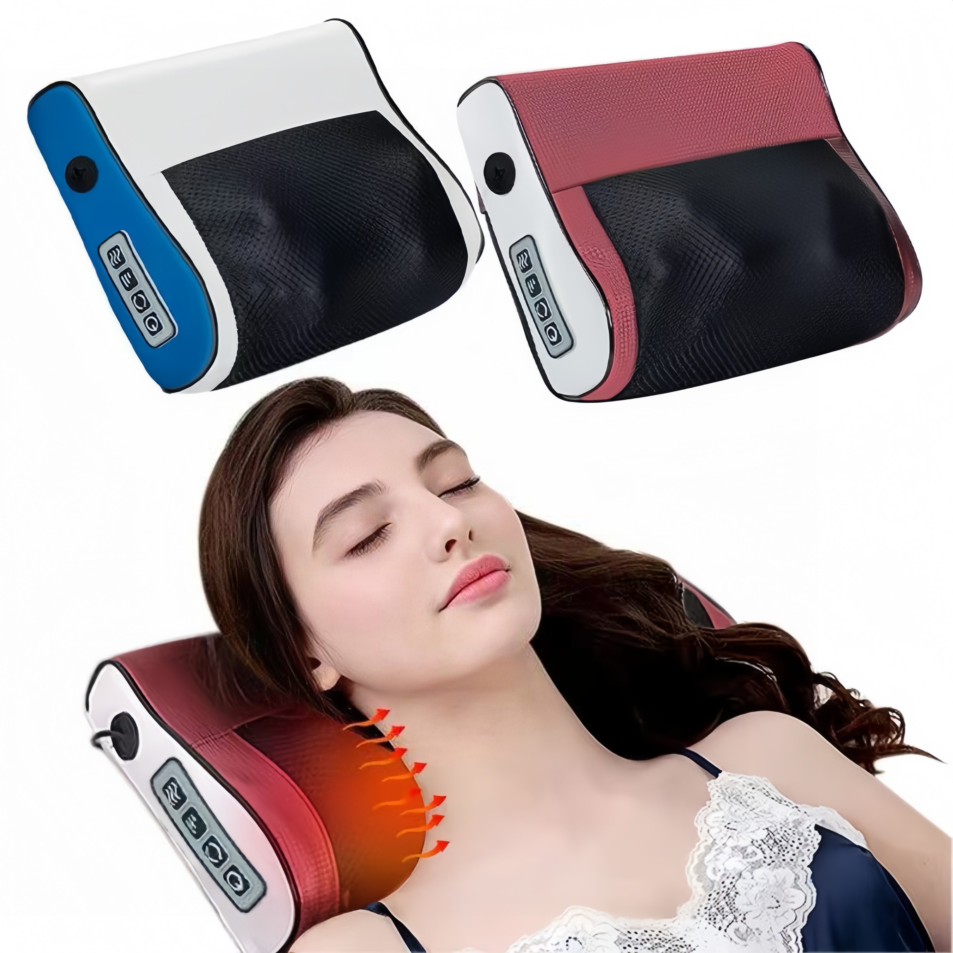 MultiFunctional Neck And Shoulder Massager  Adjustable Hot Compress Kneading Tool For Neck Back  Sh 0