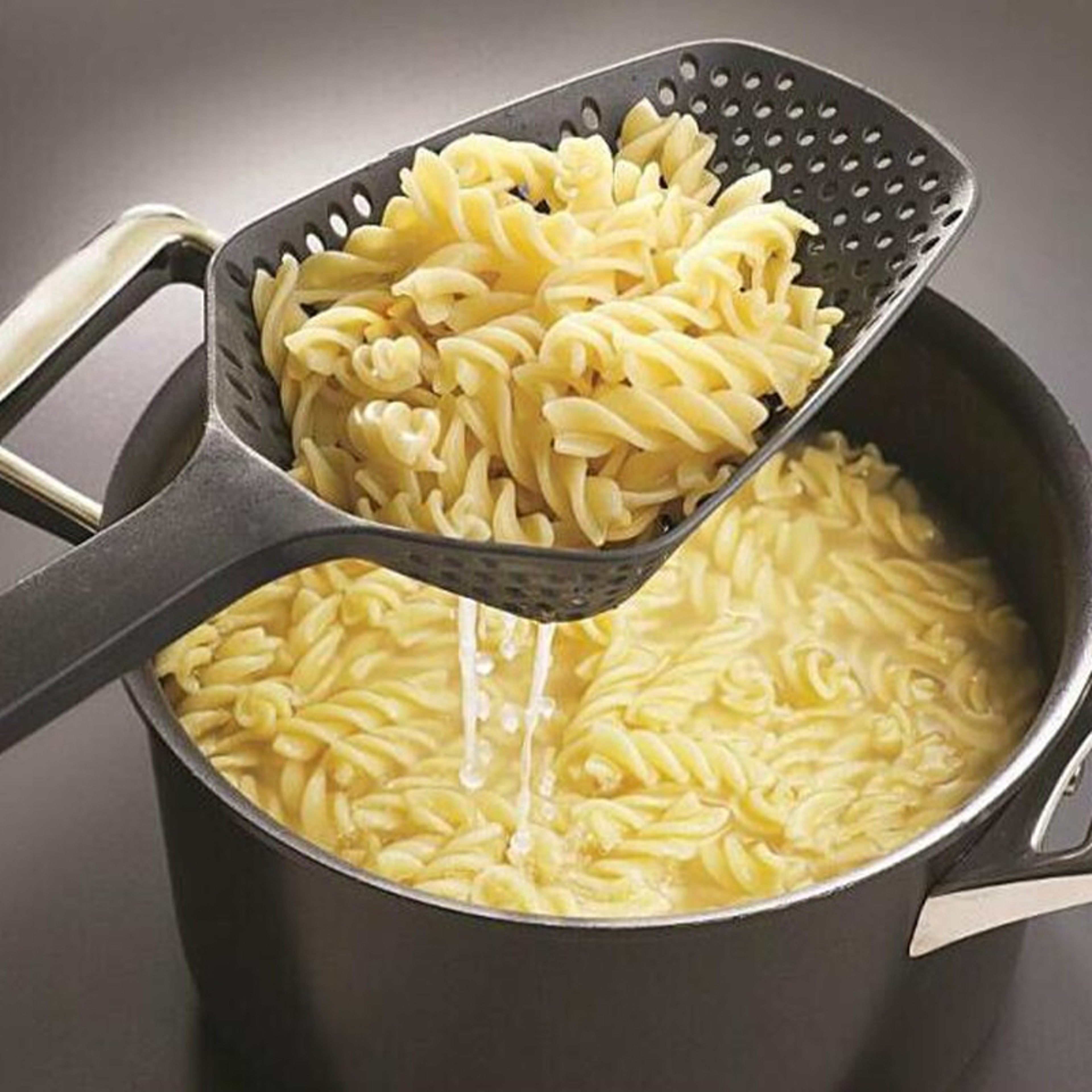 Strainer Spoon With Large Funnel  Portable Kitchen Tool For Cooking  Filtering 1