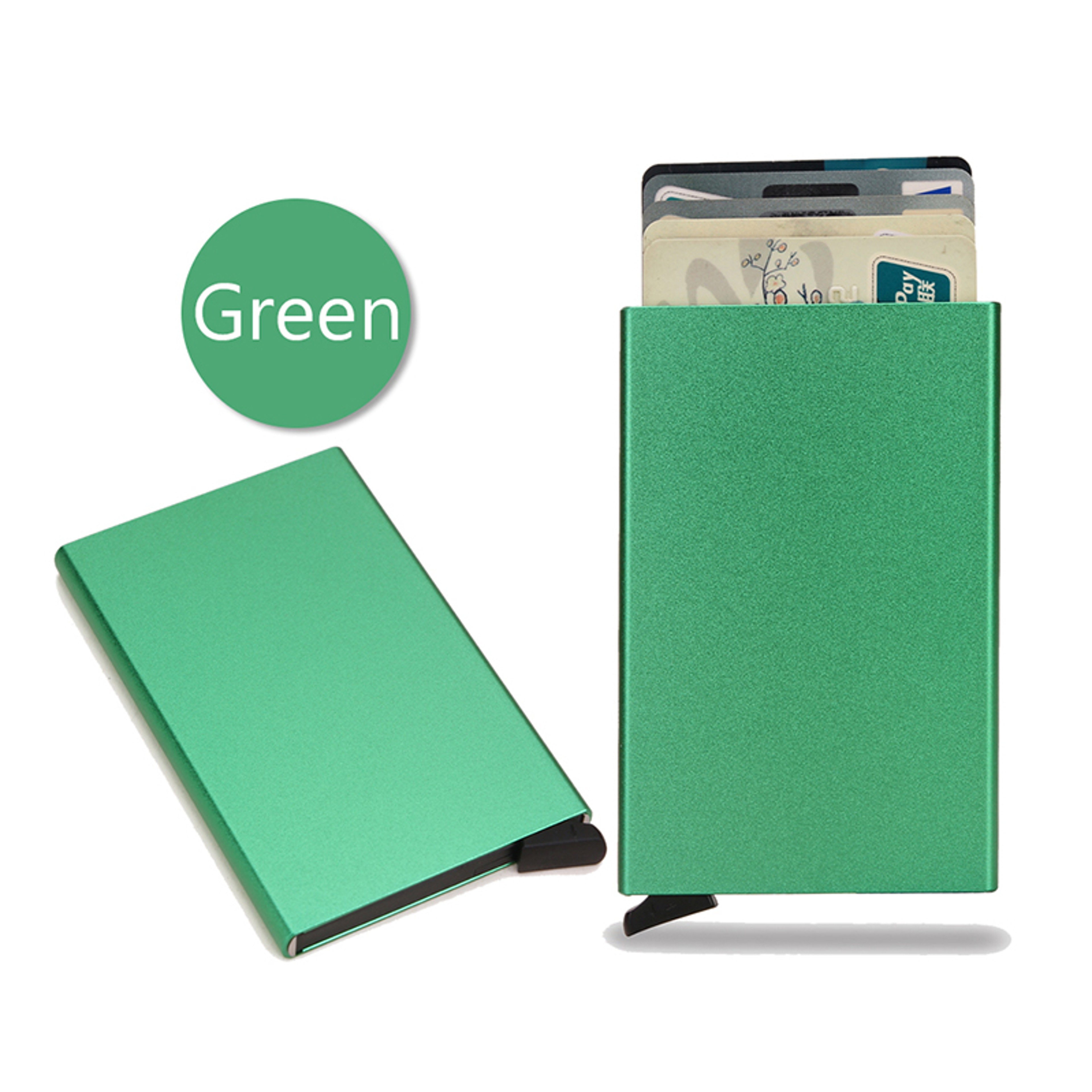 RFID Minimalist Wallet  Slim  Stylish Men  Women Card Holder  PopUp Design Metal RFID Protection 5