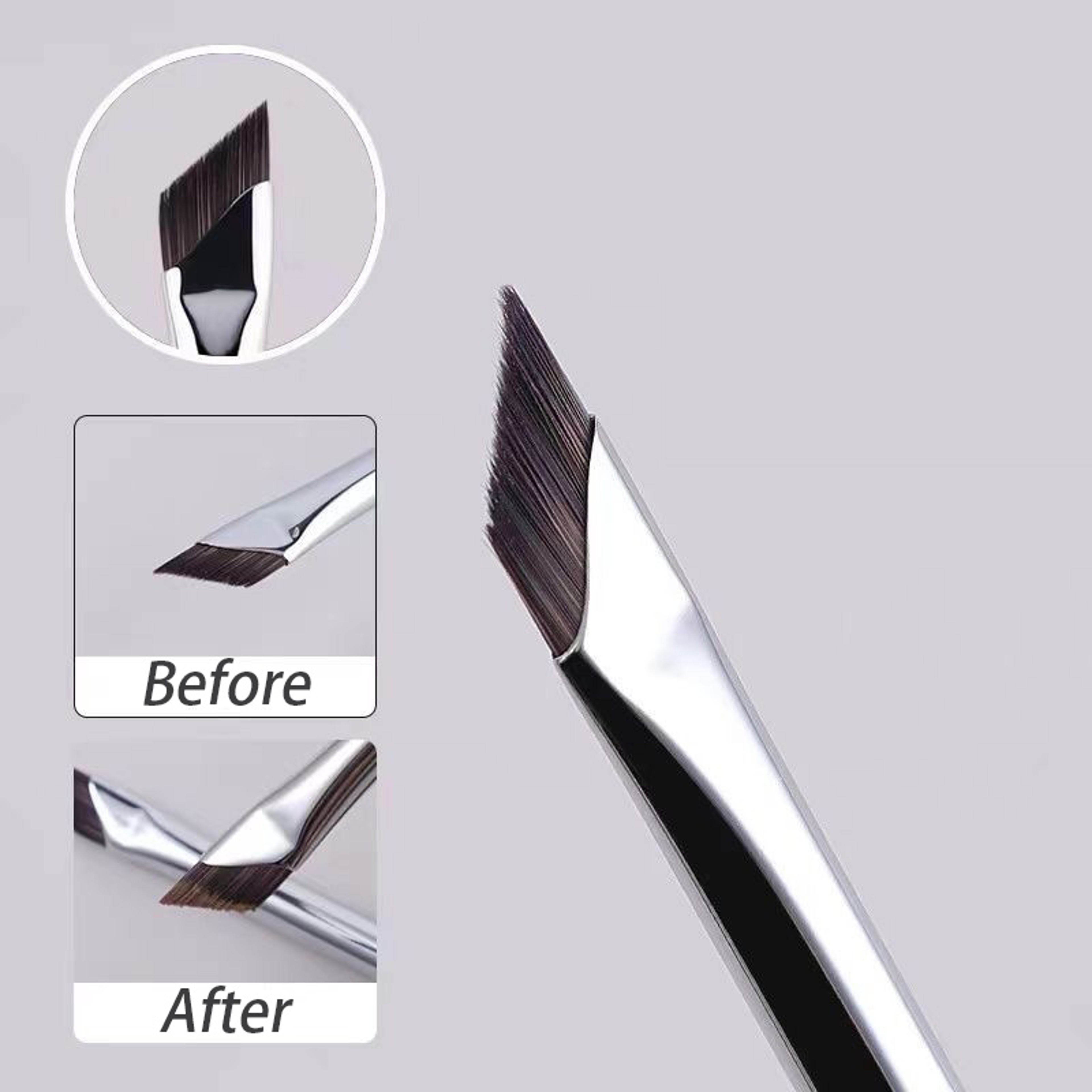 Ultra Thin Precision Blade Eyeliner Brush for Precise Eyebrow & Under Eye Detail – view 2