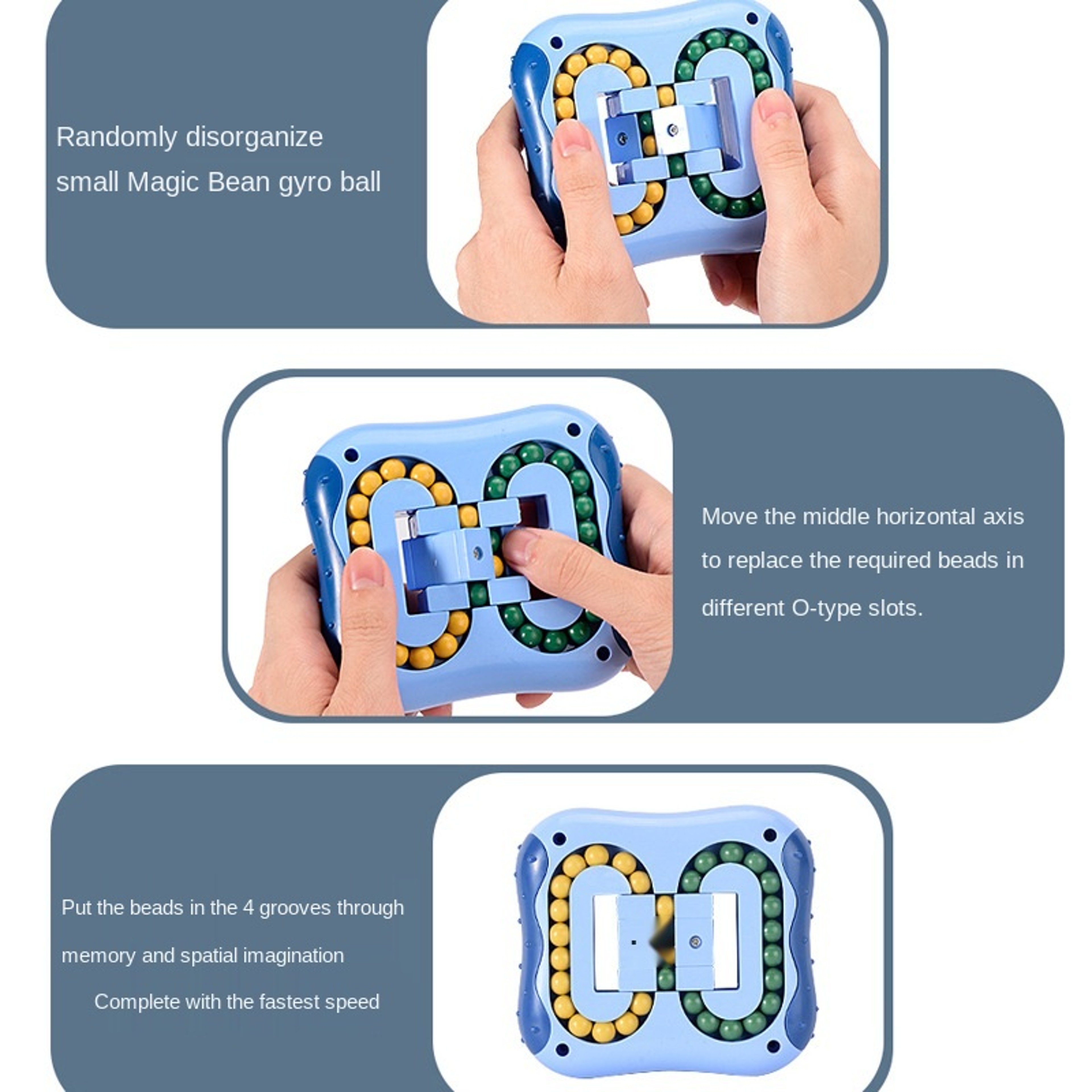 Rotating Magic Bean Fingertip Toy  Montessori Educational Puzzle For Kids And Adults 4