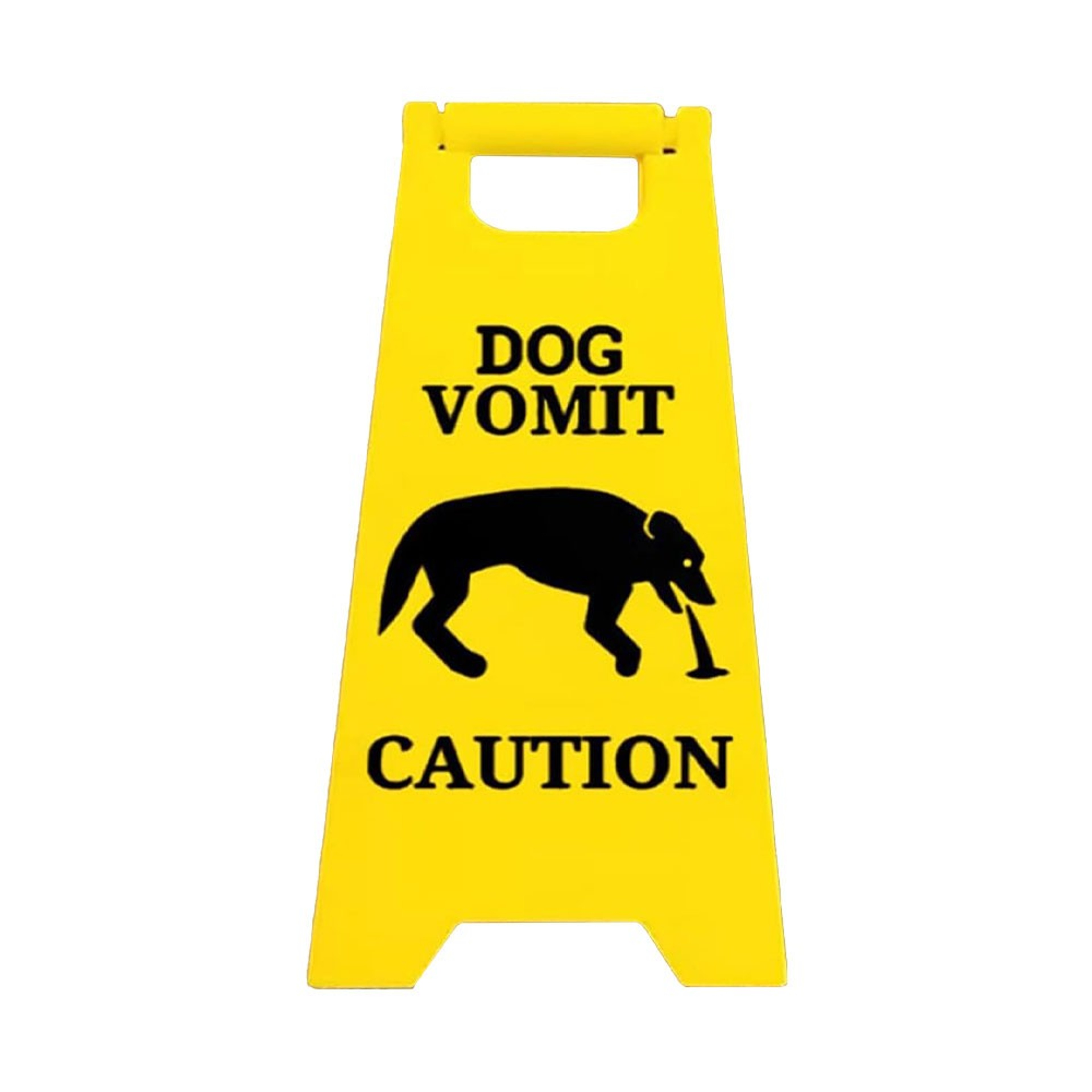 Funny Cat Vomit Sign  Bright Yellow Yard Sign for Dogs & Cats – view 8