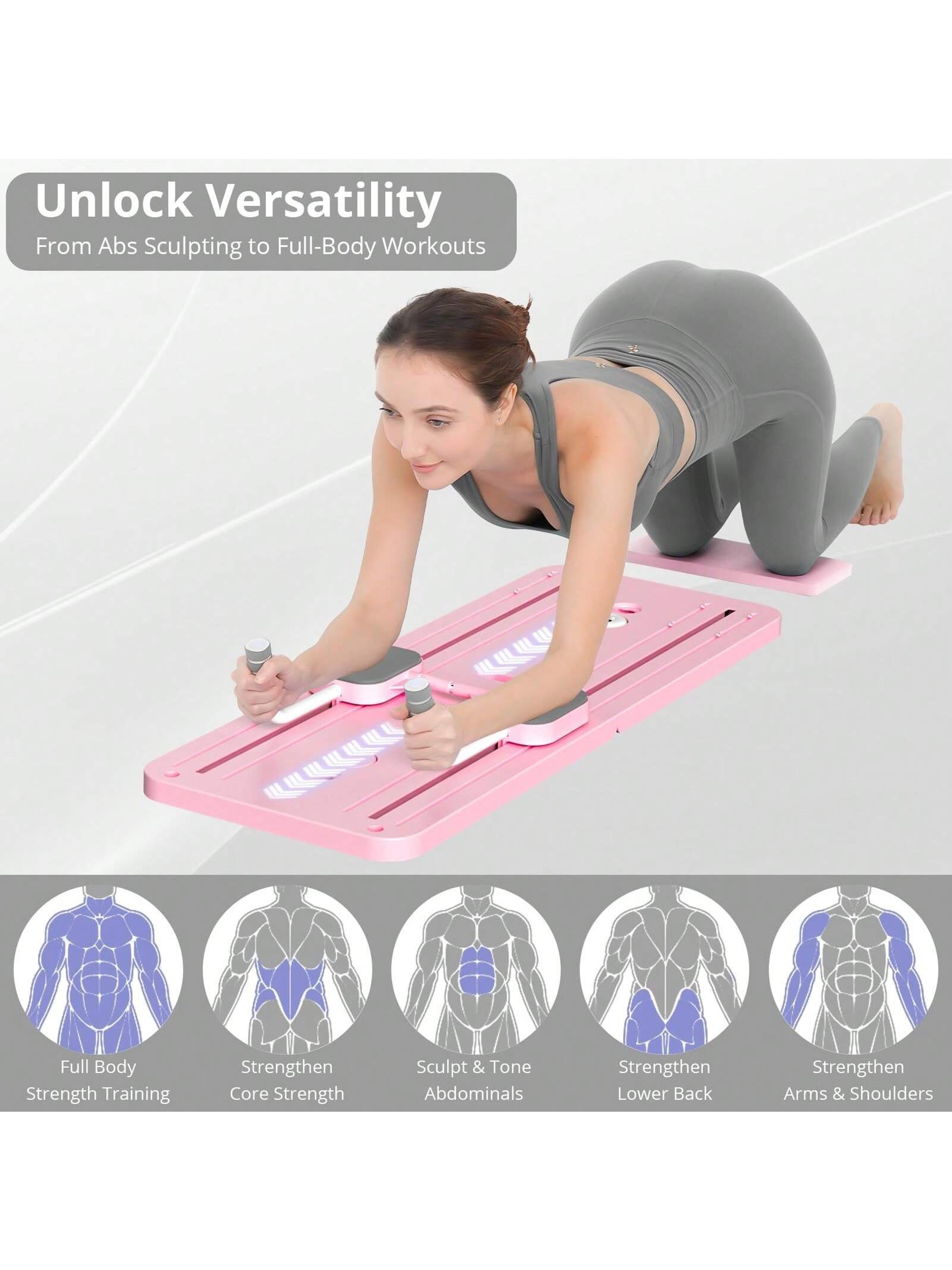 Foldable Pilates Board  Multifunctional Abdominal Trainer For Home  Gym Workouts 2