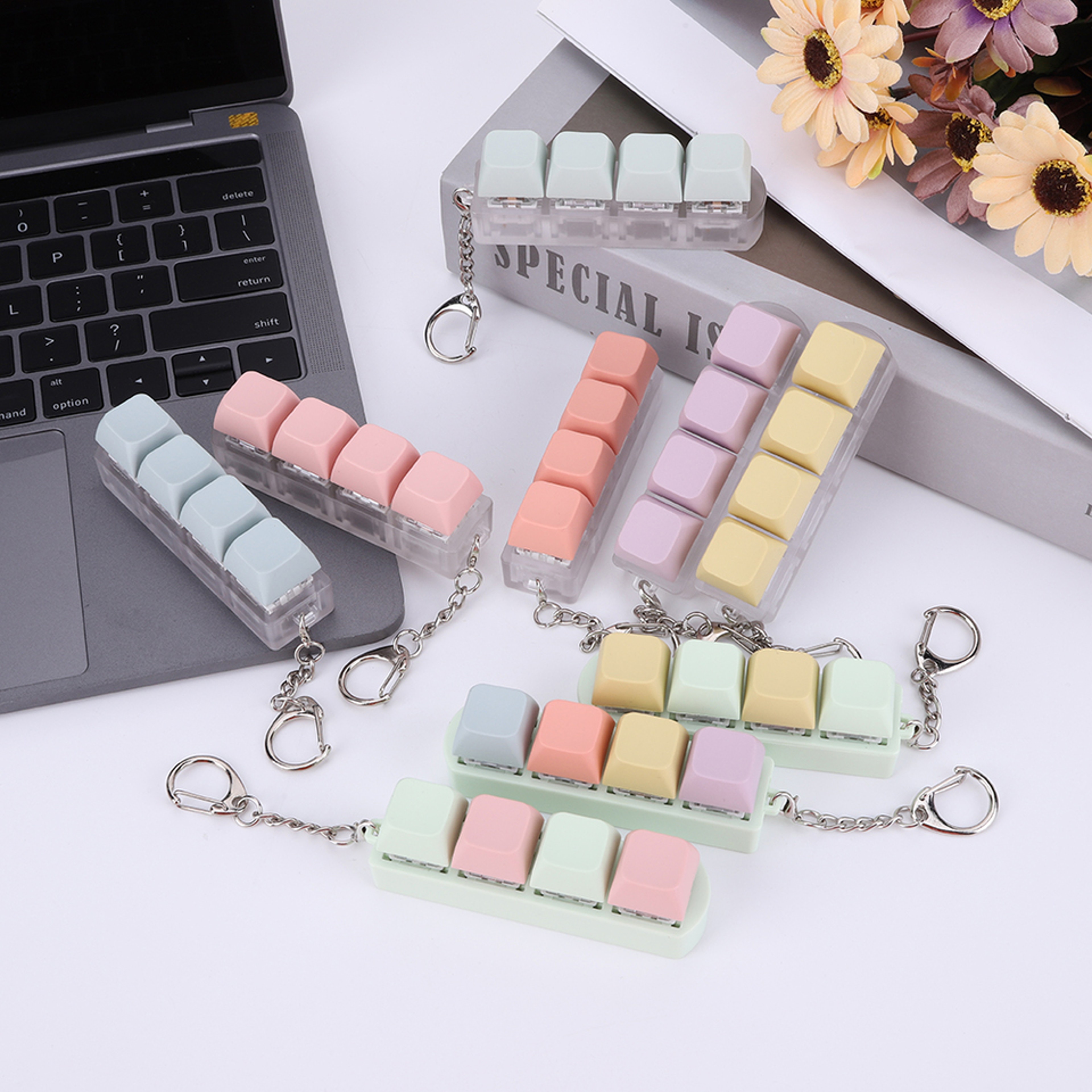 DIY Clicker Keycap Keychain  Stress Relief Toy For Kids  Adults 3