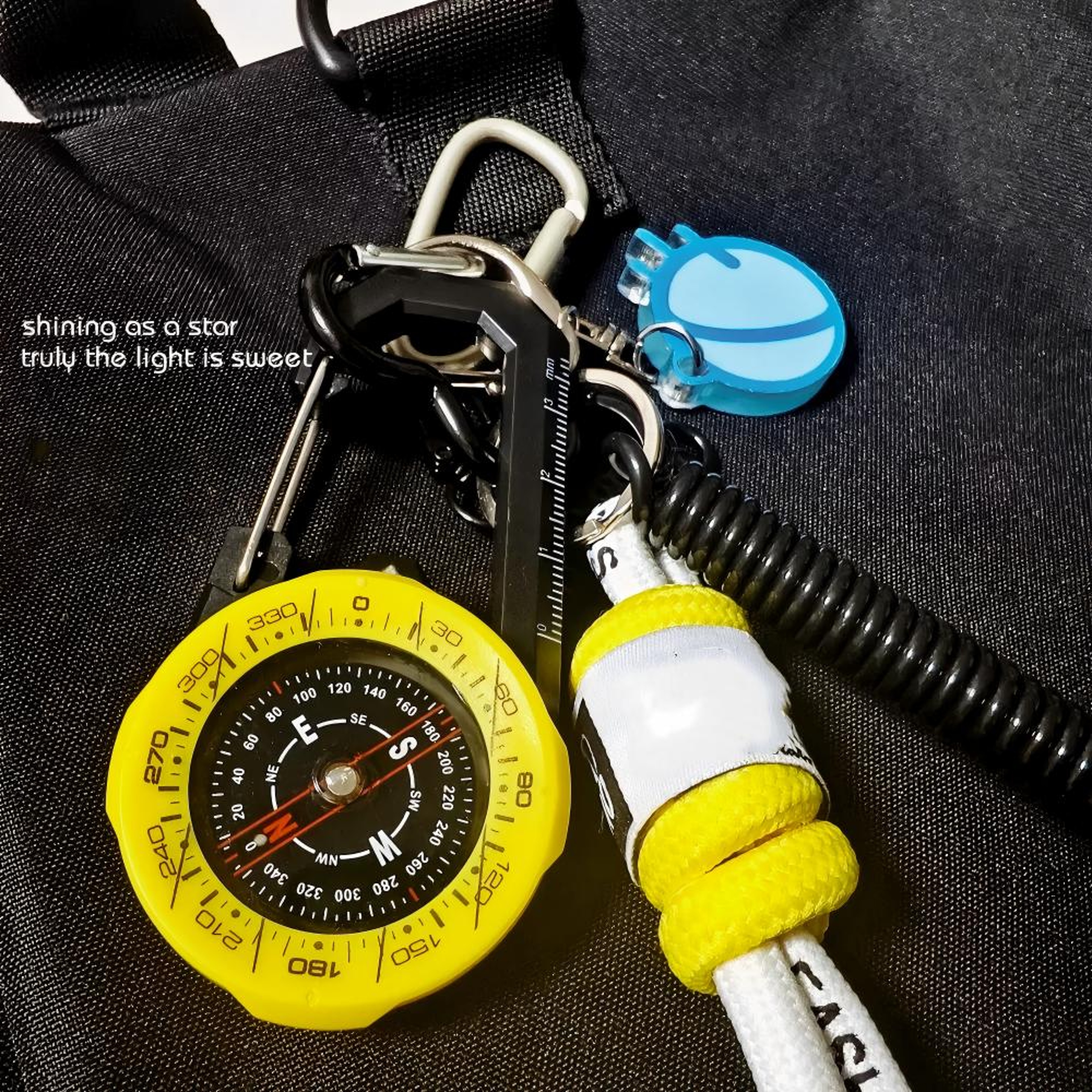 High-Precision Waterproof Luminous Compass Portable Directional Guide for Hiking and Camping Durable ABS Material – view 1