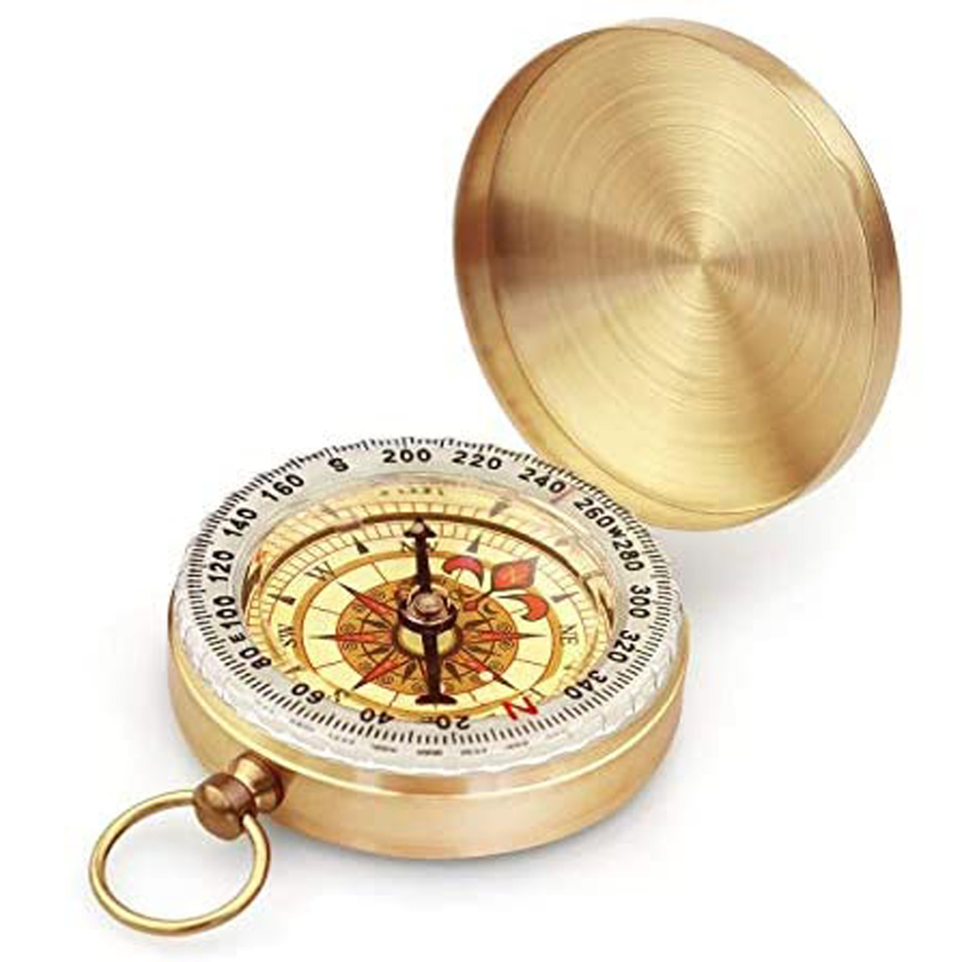 Camping Survival Compass  Metal Pocket Compass for Hiking, Camping, and Outdoor Navigation Tool – view 1