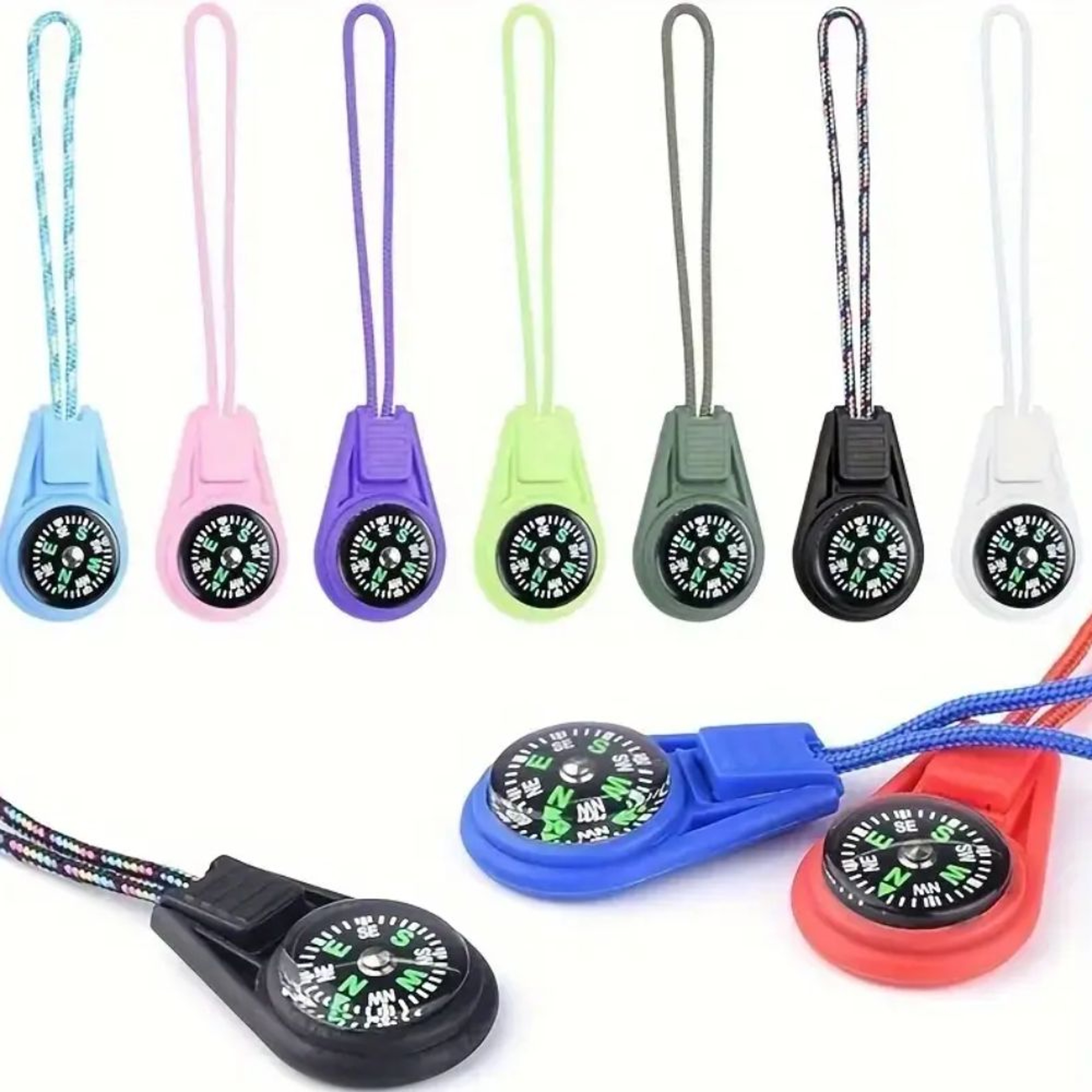 Waterproof Mini Survival Compass Multifunctional Portable Lanyard Compass, Keepsake Plastic Pocket Compass Bag – view 1