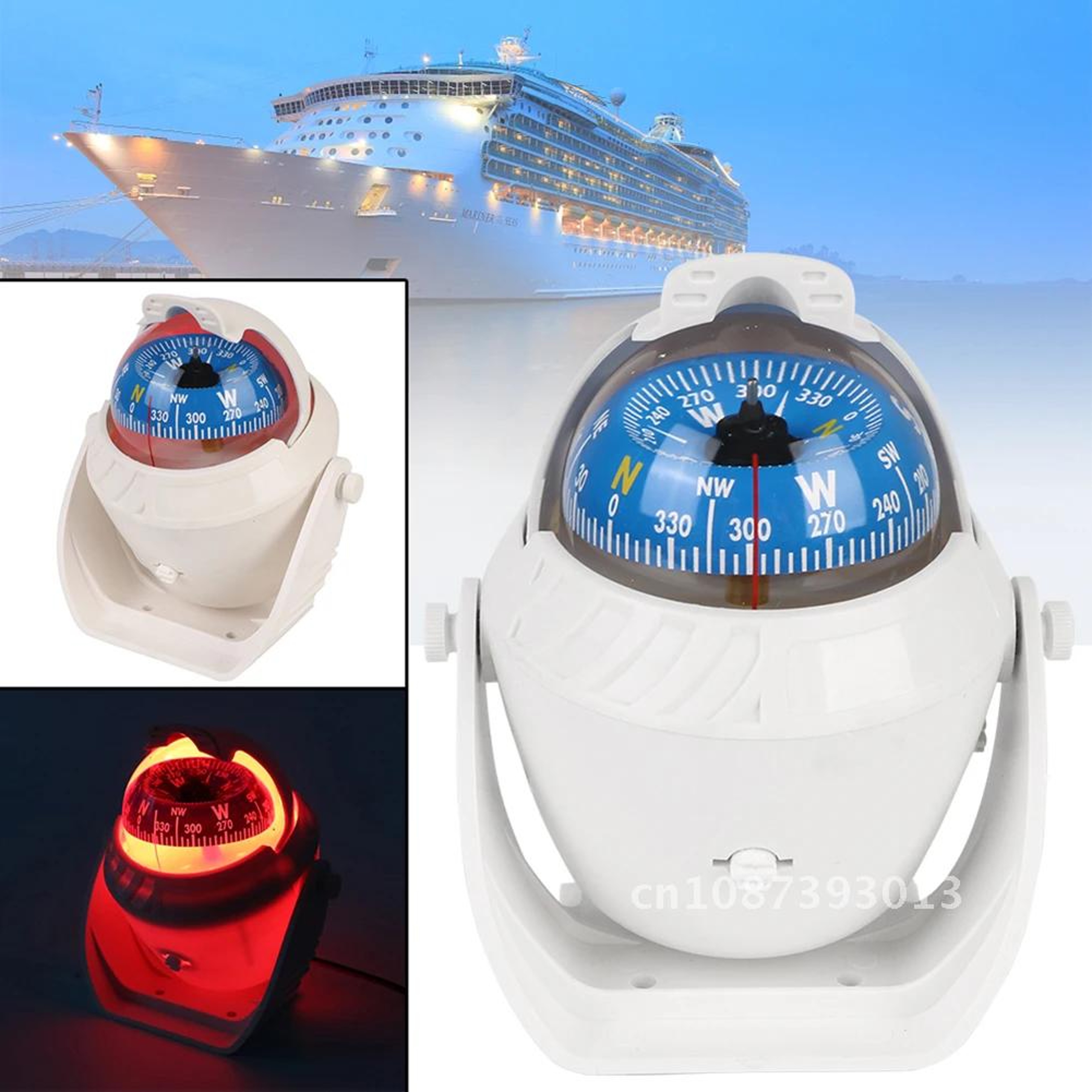 Electronic Marine Navigation Compass with Ship Car Declination Adjustment – view 4