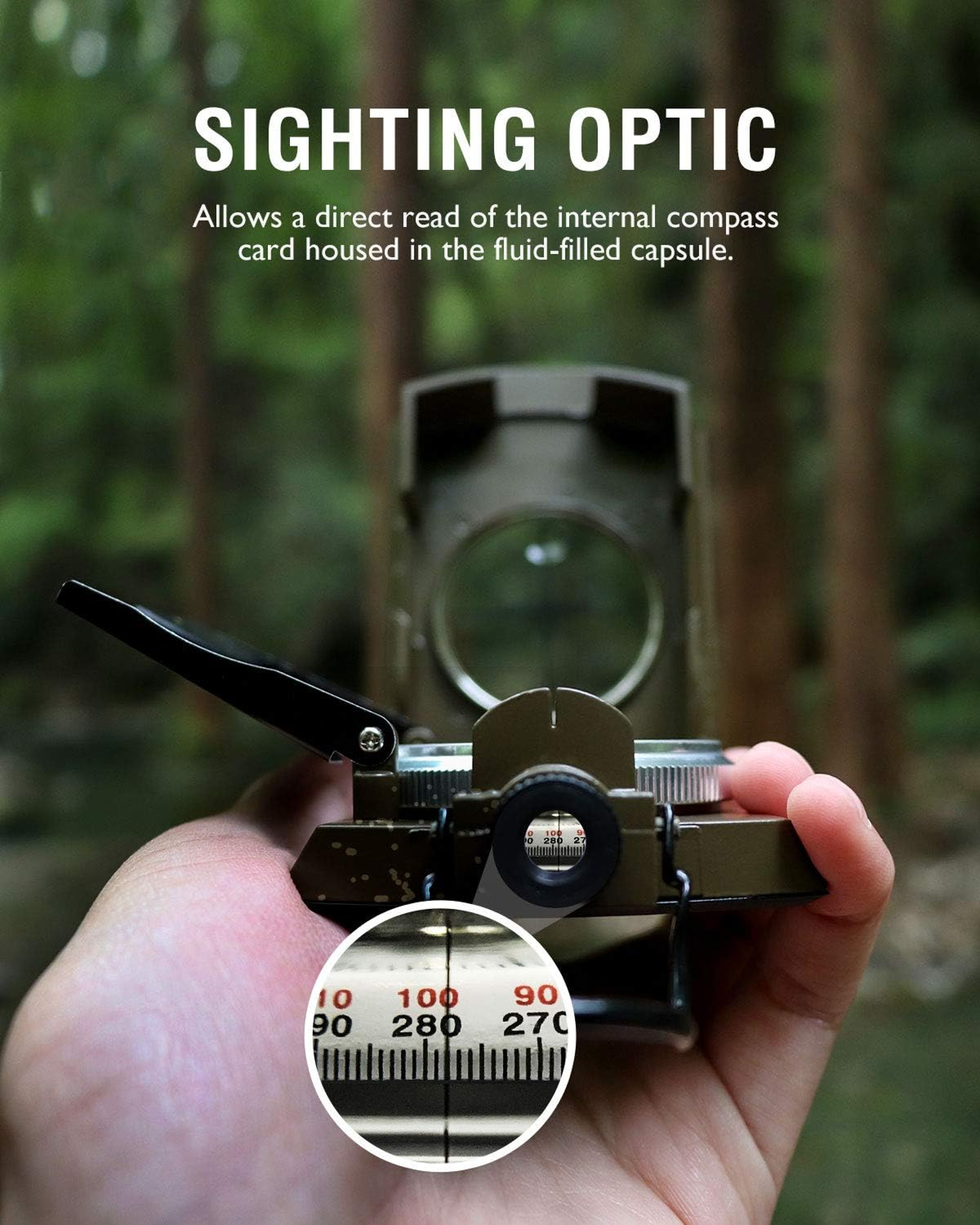 High-Precision Metal Compass with Inclinometer for Outdoor Navigation – view 4
