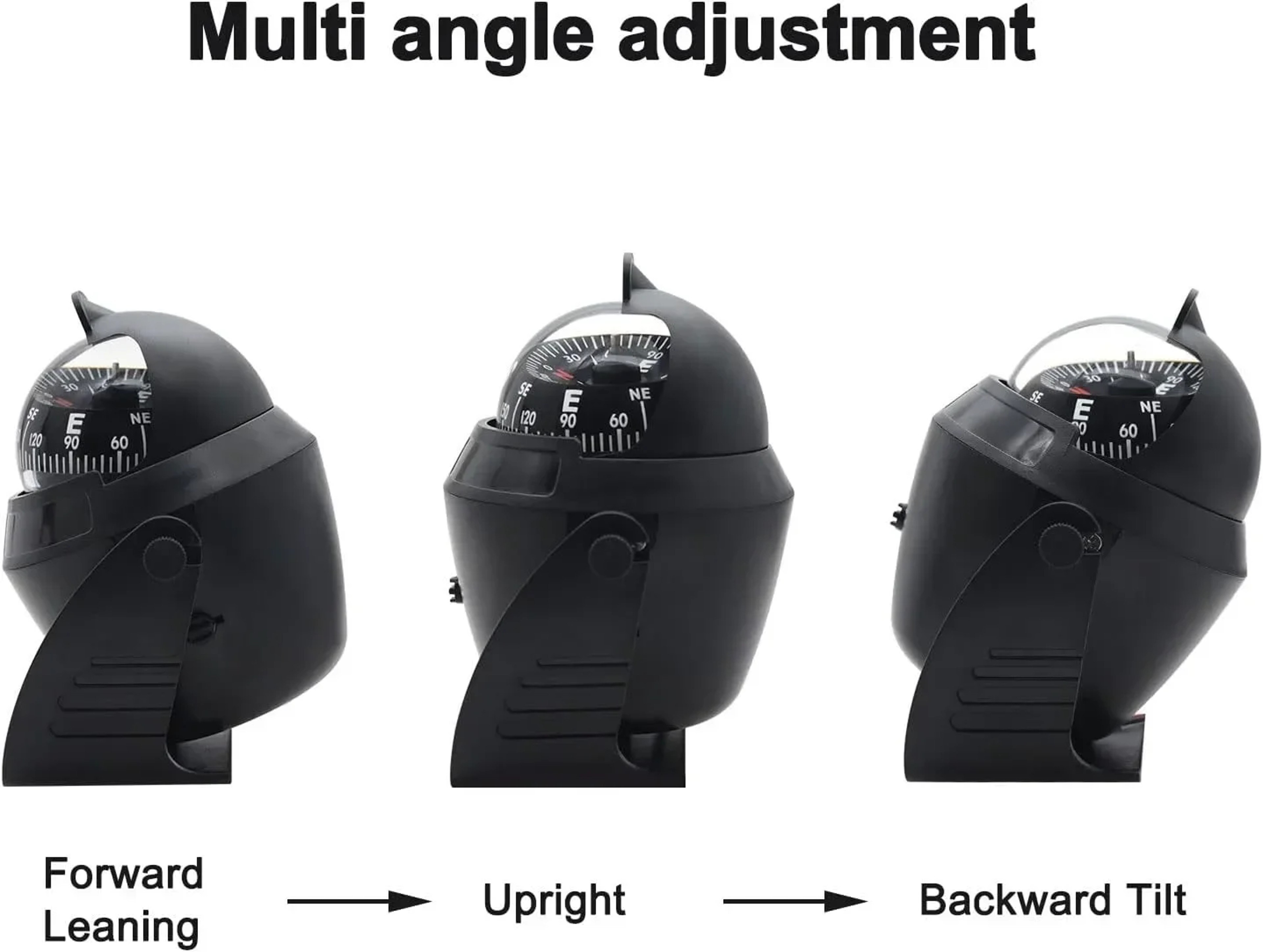 Boat Compass Dash Mount  Pivoting Marine Compass with Light for Car Dashboard – view 5