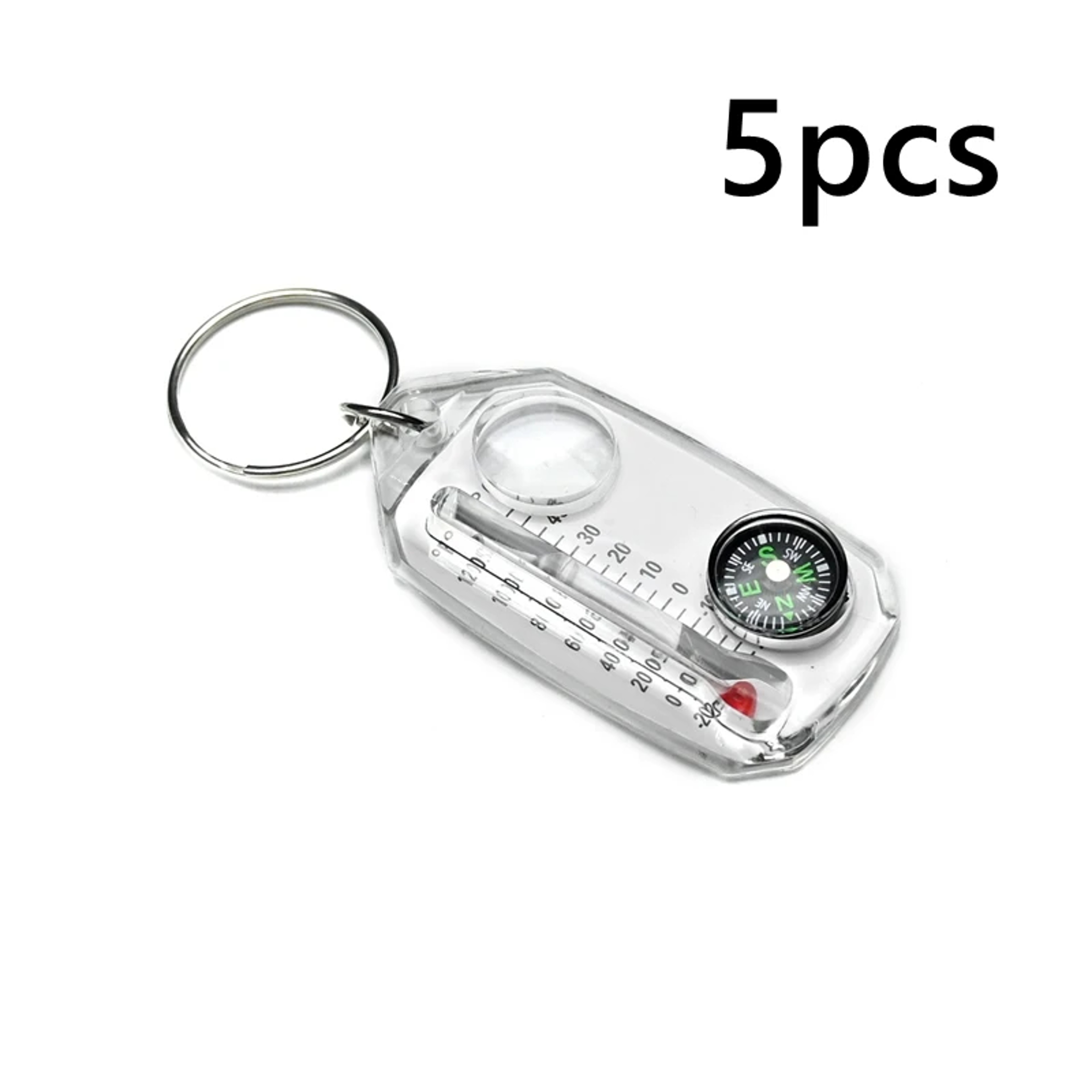 Multifunction Mini Keychain Compass with Camping Thermometer | Outdoor Climbing Temperature Tester & Survival Guiding – view 7