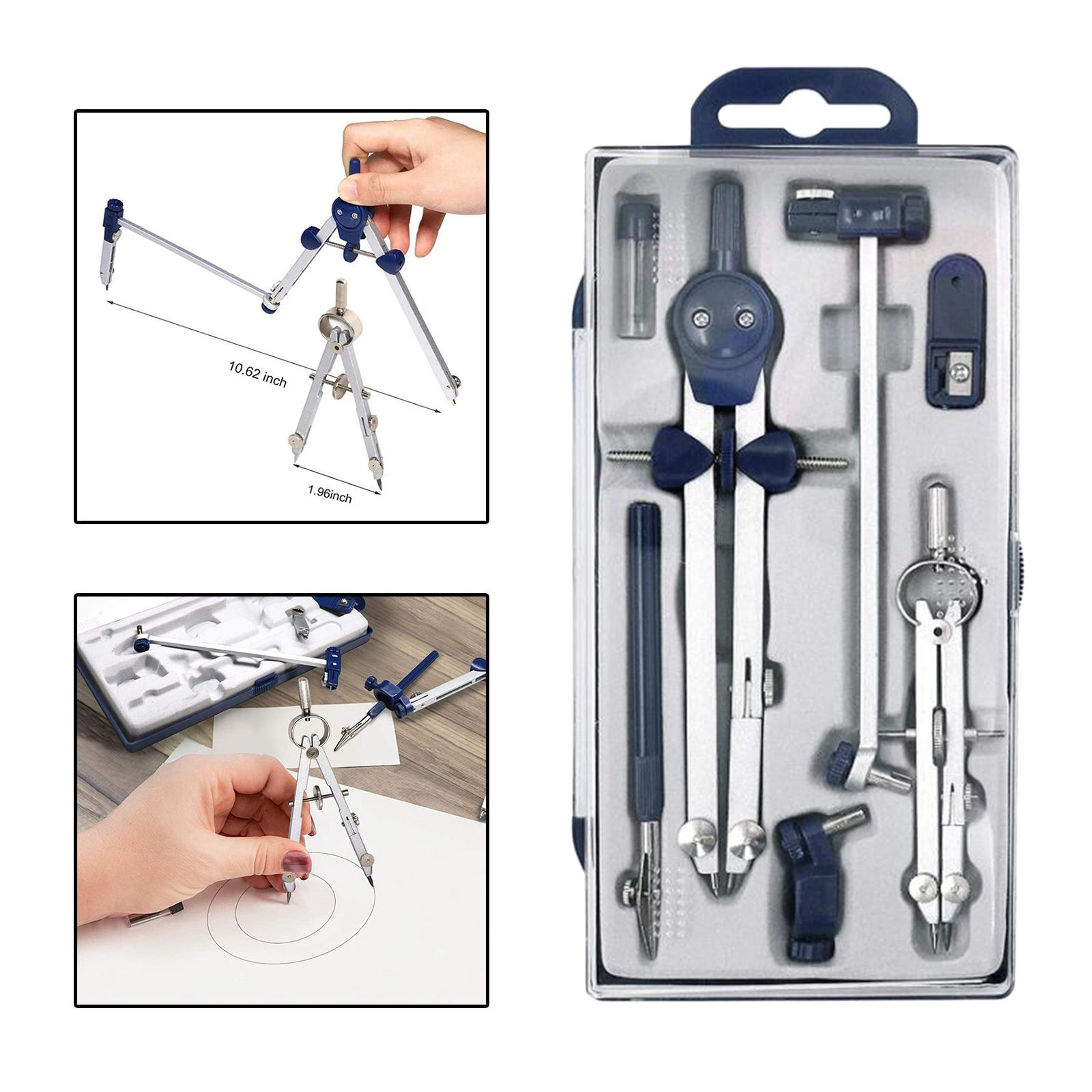 Precision Geometry Tool Kit  Professional Circle Drawing Tool & Drafting Kit for Engineers with Storage Box – view 3