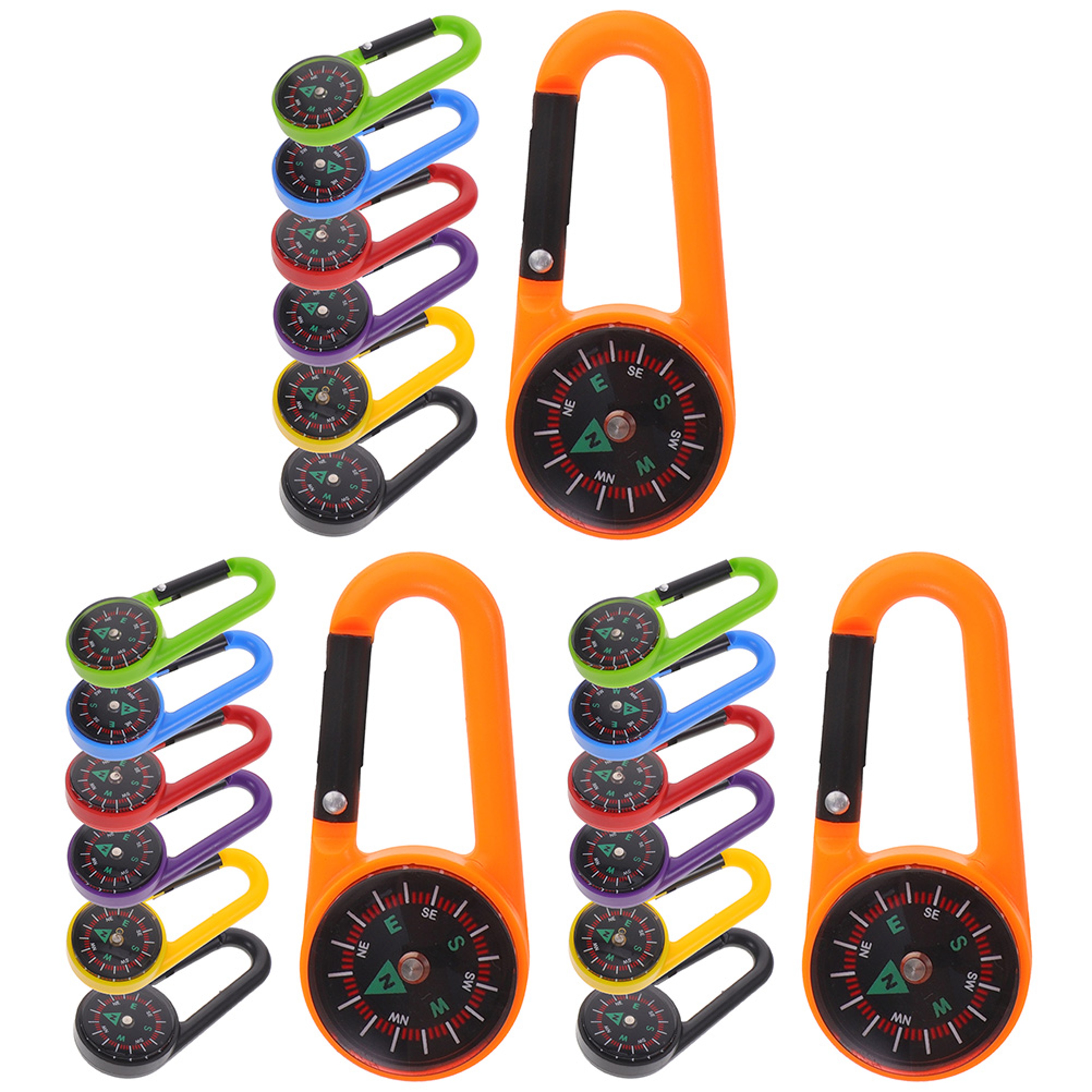 Quick Clip Compass Keychain Carabiner  Essential Adventure Tool for Camping, Hiking & Navigation – view 1