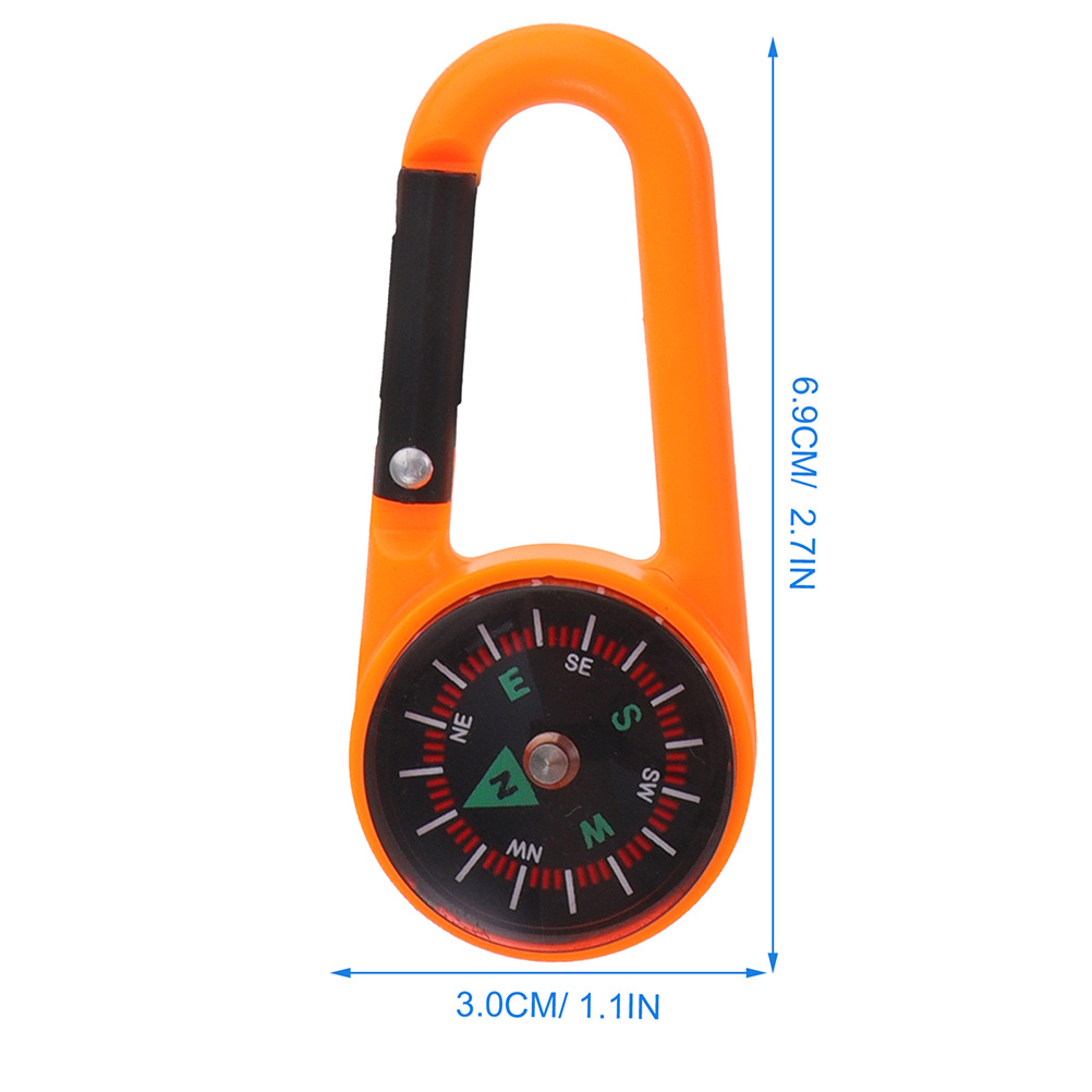 Quick Clip Compass Keychain Carabiner  Essential Adventure Tool for Camping, Hiking & Navigation – view 6