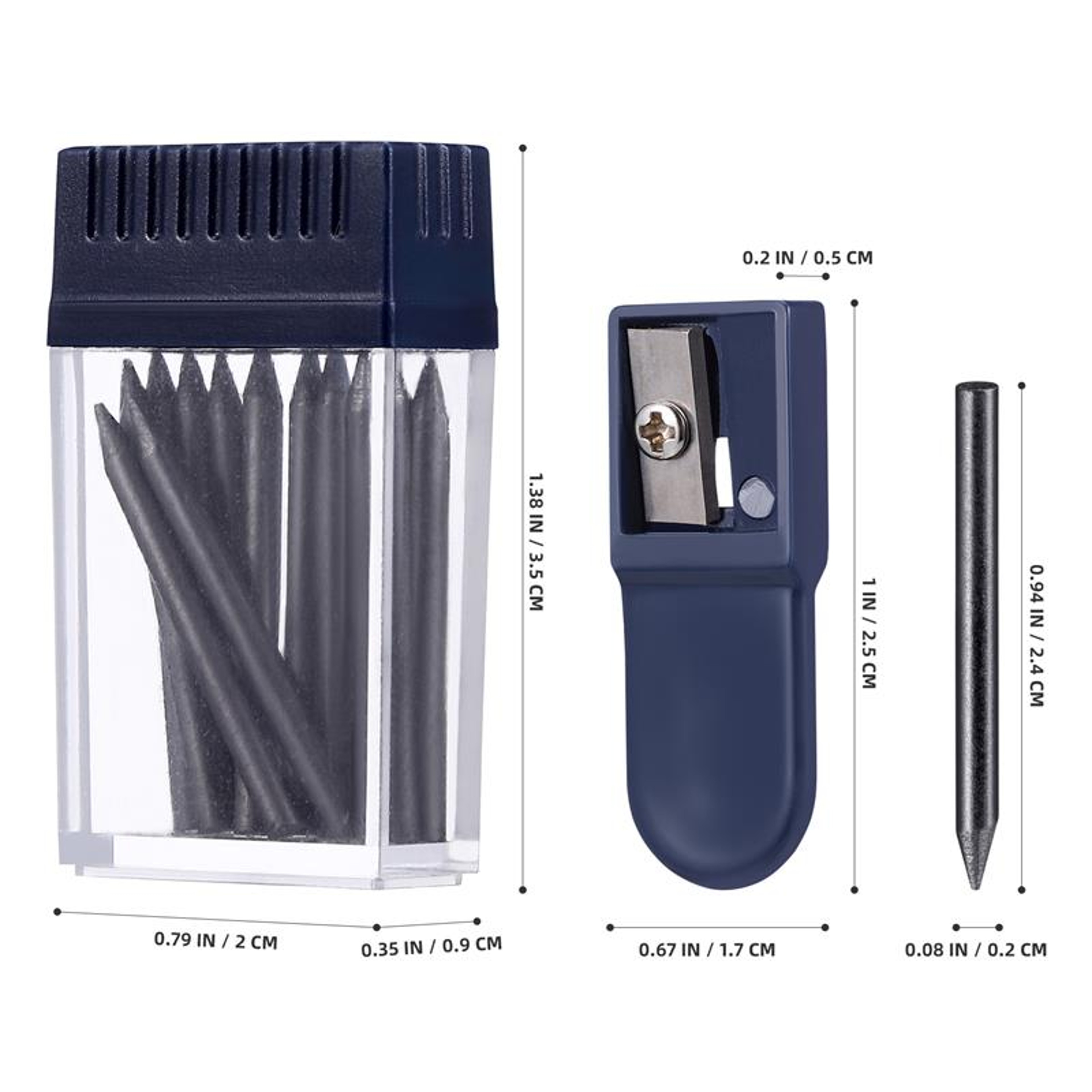 Compass Core Replacement Leads with Sharpener for Students Drafting Tool Stationery – view 4