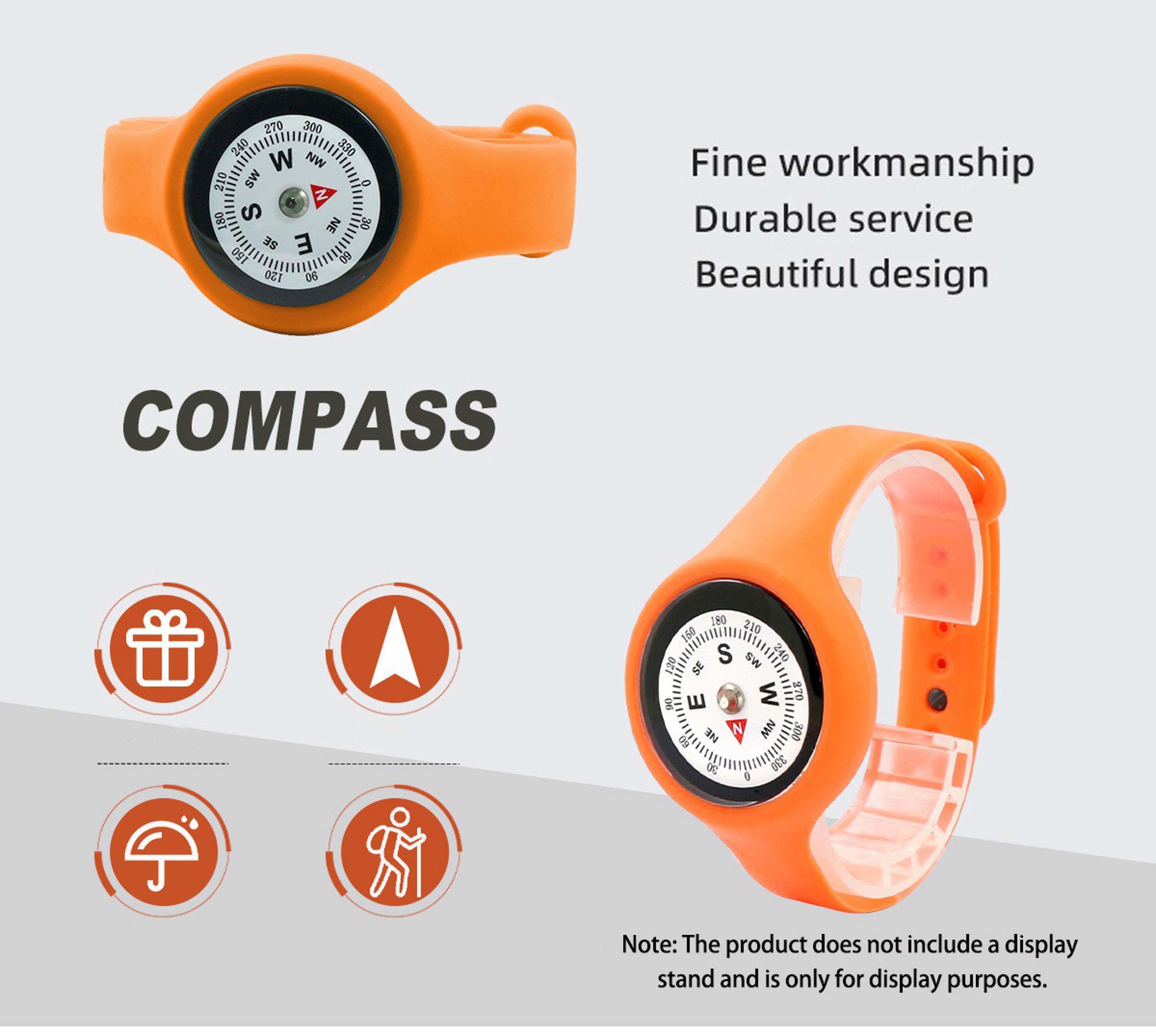 Wearable Wrist Compass For Hiking  Travel  Precision Fluid Damping Navigation Tool For Kids  Adults 1