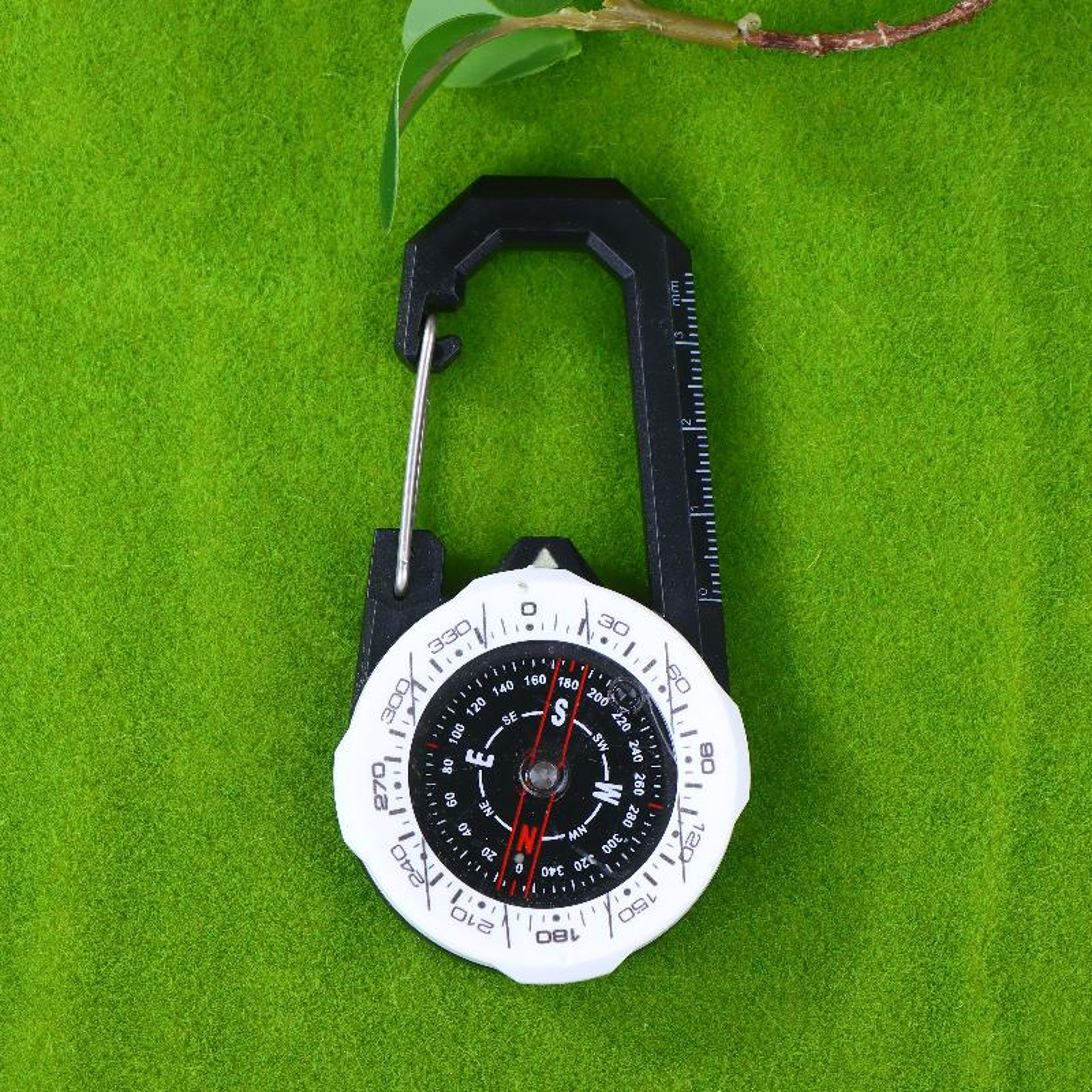 Compass Keychain Carabiner Portable Directional Guide for Hiking & Camping – view 8