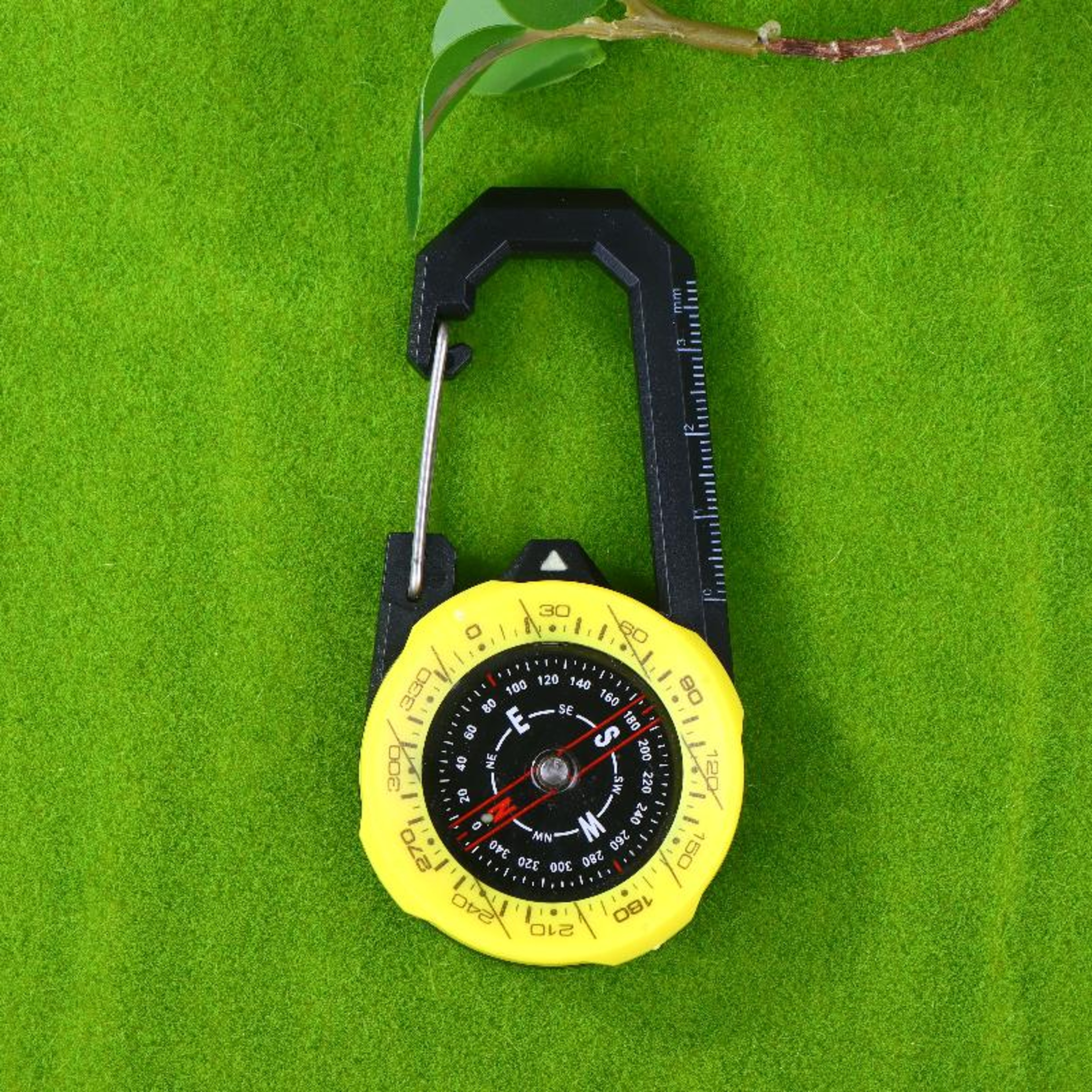 Compass Keychain Carabiner Portable Directional Guide for Hiking & Camping – view 9