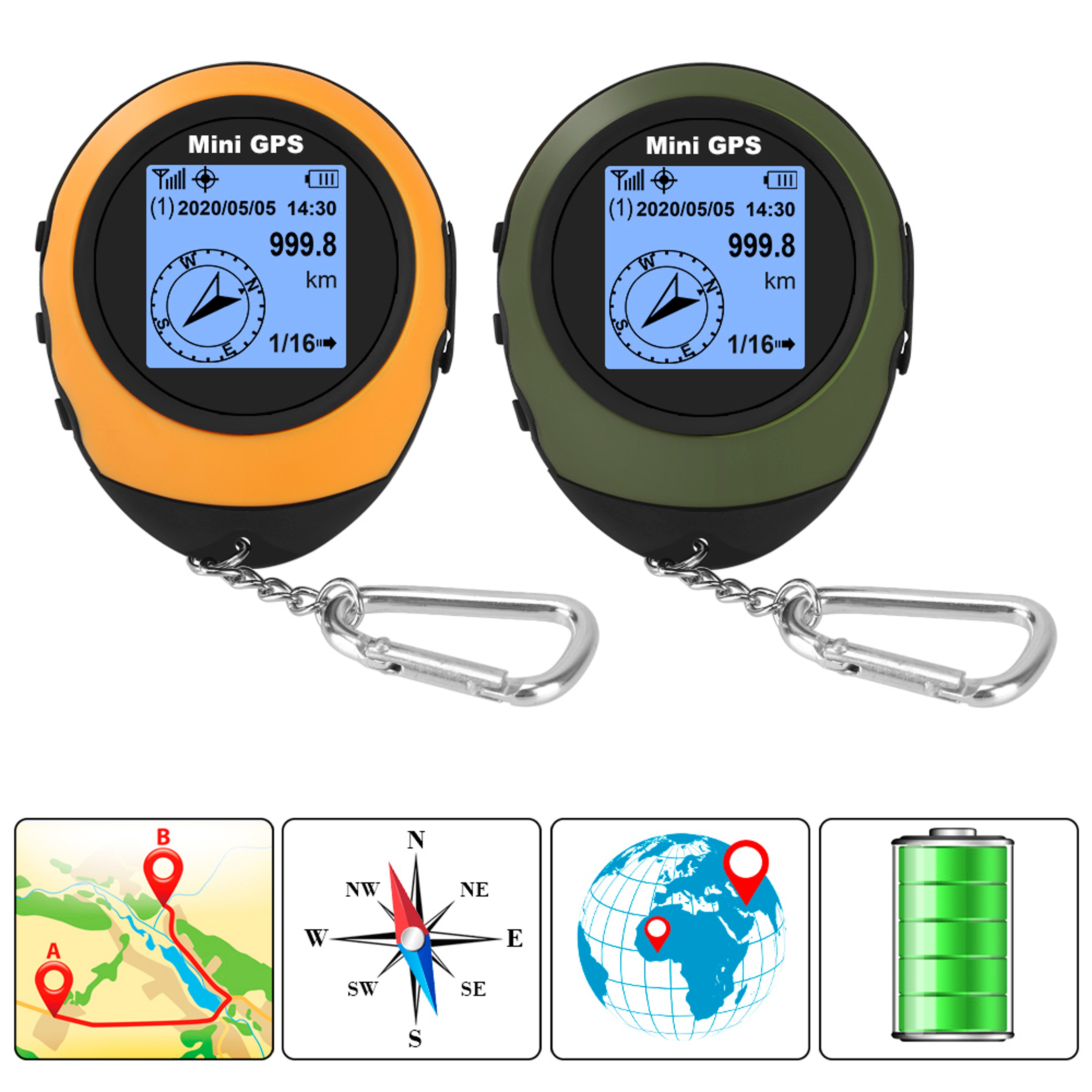 High-Precision Handheld GPS Compass Navigator for Hiking & Outdoor Travel – view 1