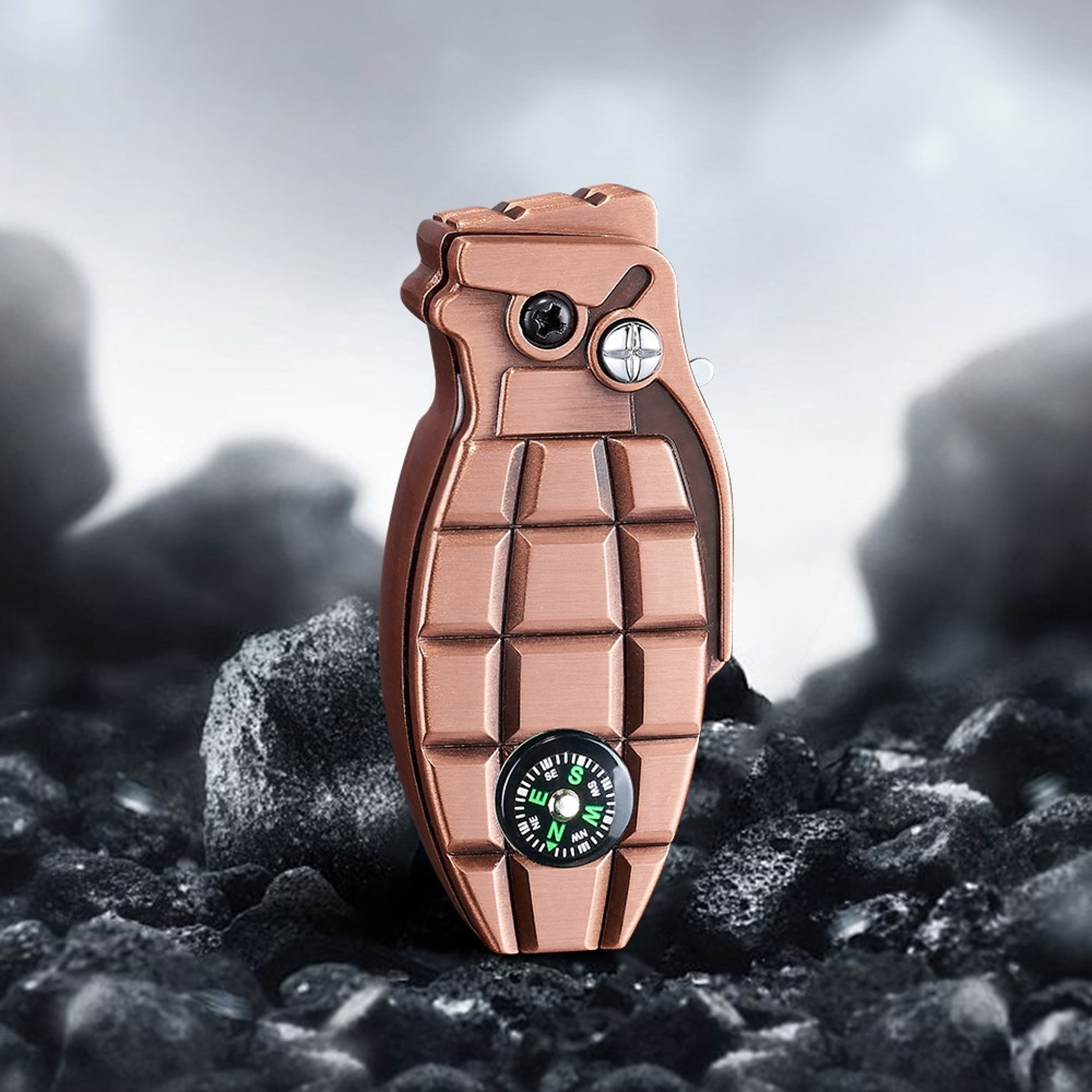 Tactical Windproof Jet Lighter with Built-in Compass & Safety Lock  Rugged EDC Survival Tool – view 9