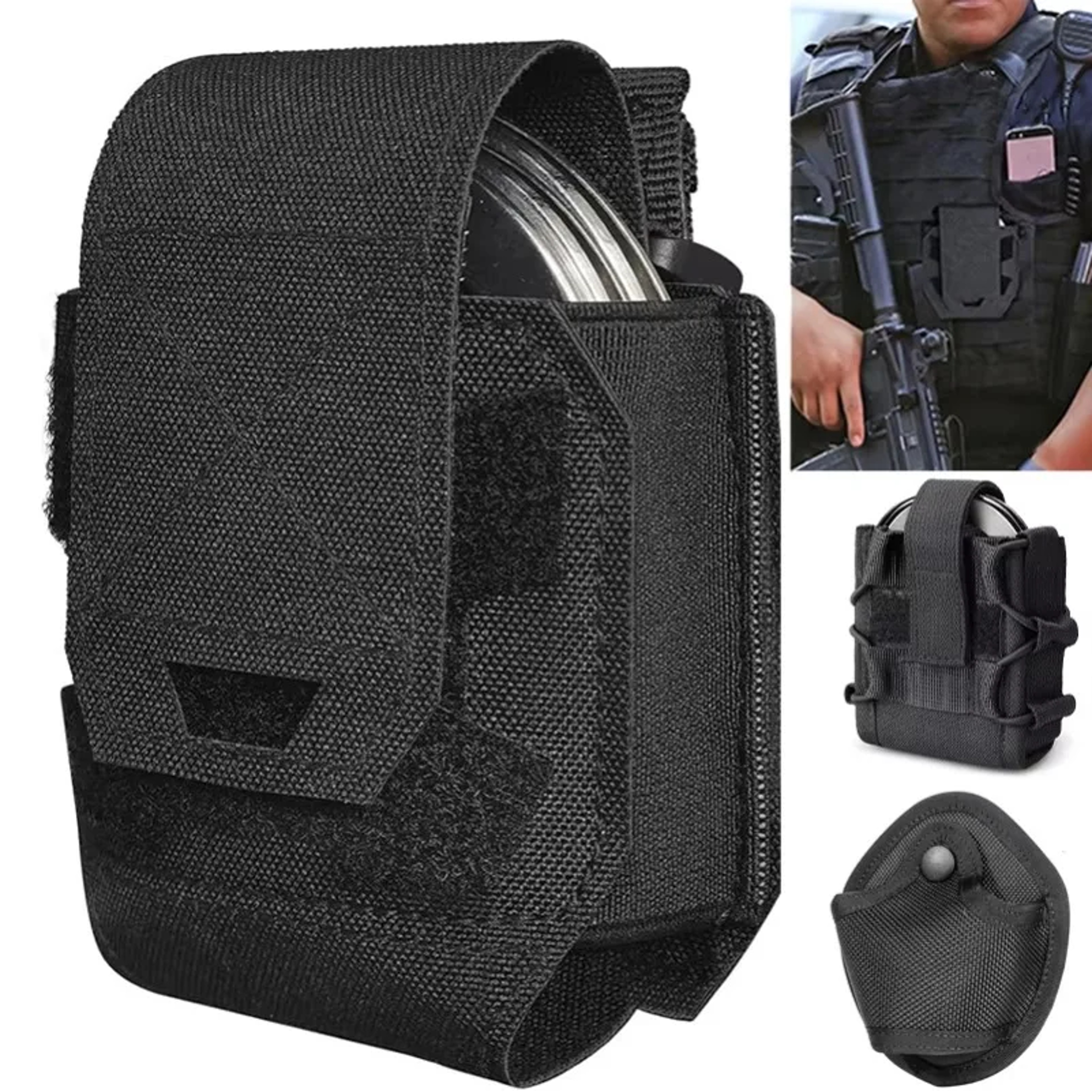 Tactical Handcuff Pouch Quick Release Molle Case For Duty Belts  Vests 0