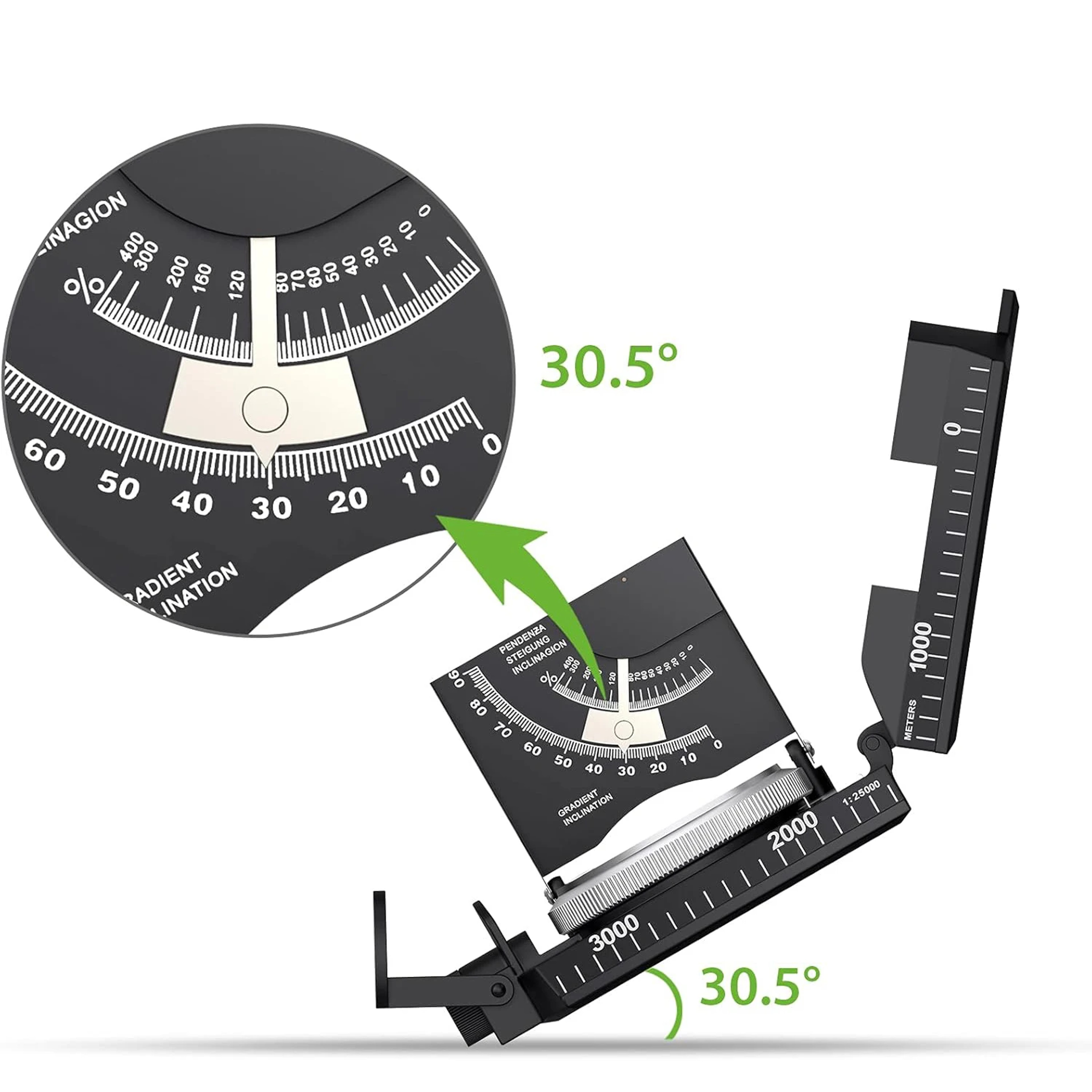 Military Compass for Sighting  Waterproof, Durable, Inclinometer Multifunctional Navigation Compass – view 2