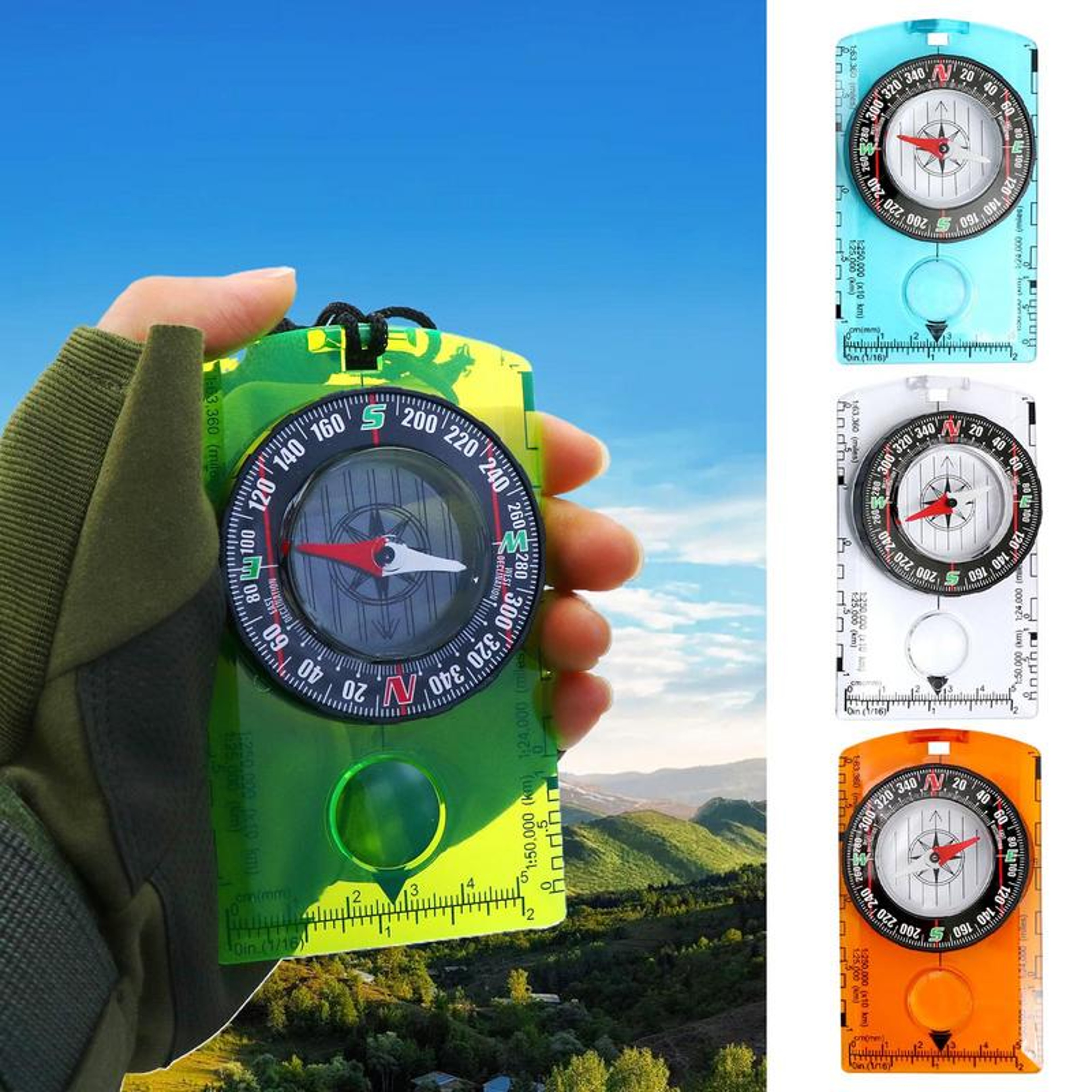 Waterproof Hiking Compass Backpack With Map Scale  Best For Outdoor Camping  Survival 0