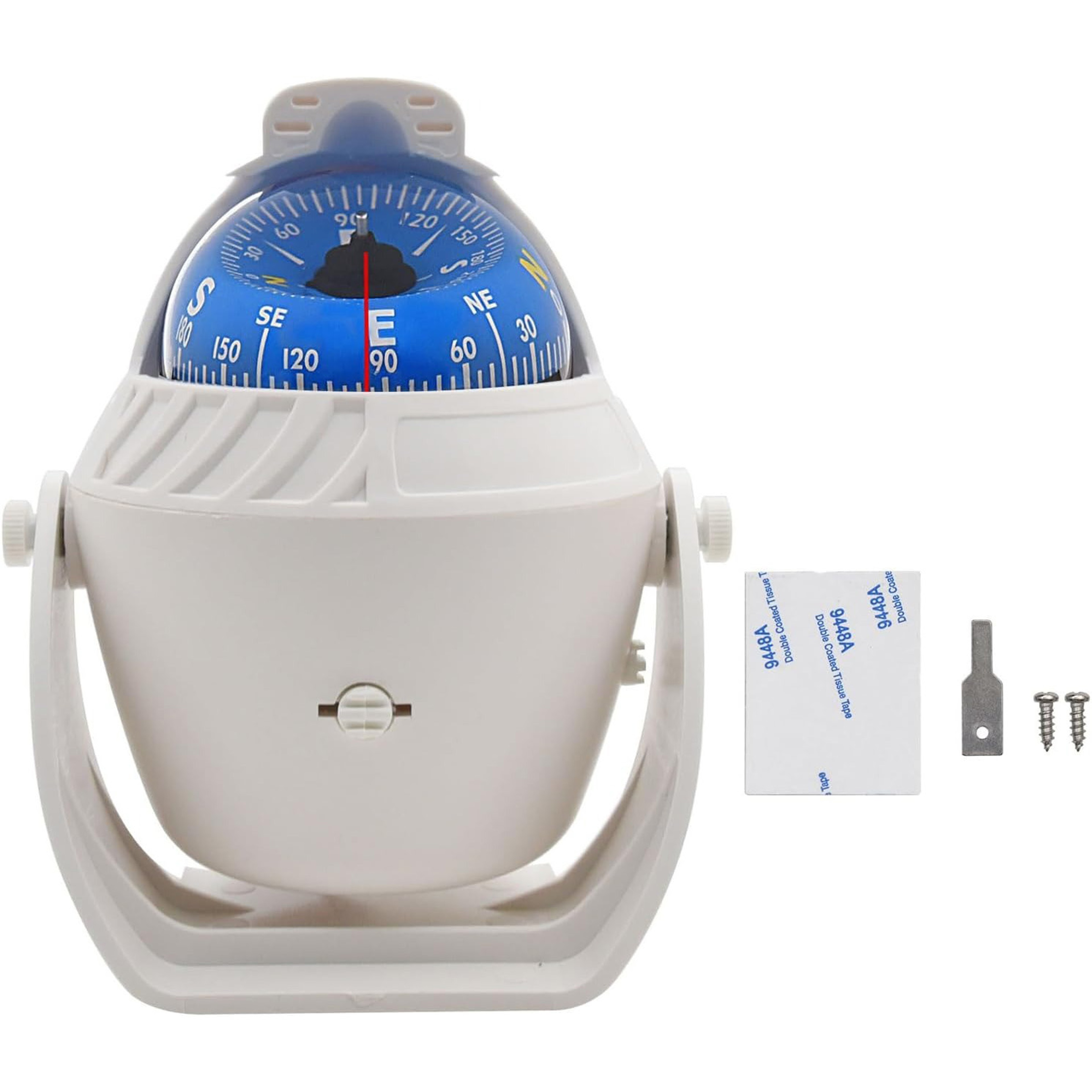Boat Navigation Compass with LED Light High Precision Pivoting, Flush Mount for Marine Vehicle Dashboards – view 7