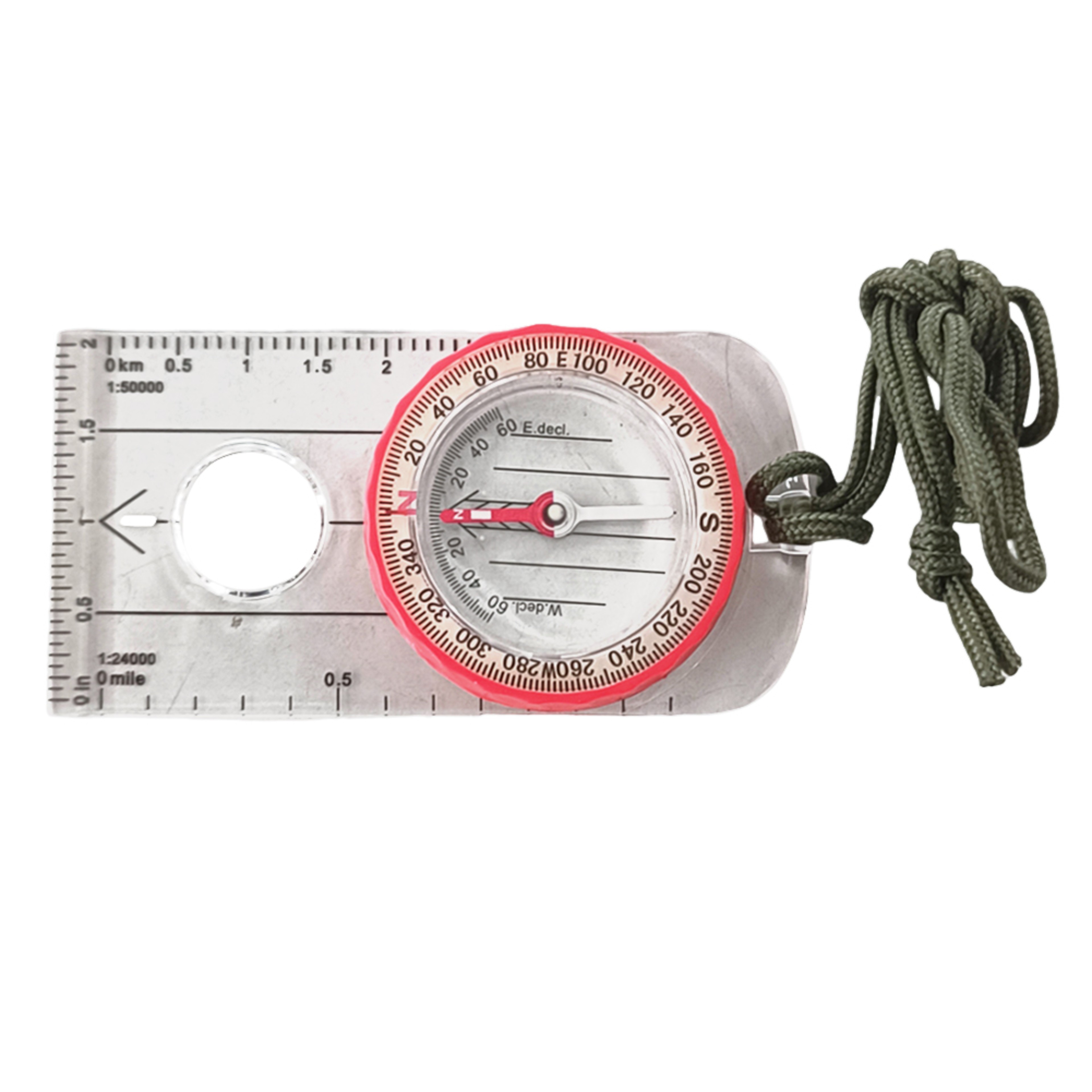 Compass with Magnifier – Shockproof & Waterproof Outdoor Navigation for Climbing, Biking, and Exploring – view 1