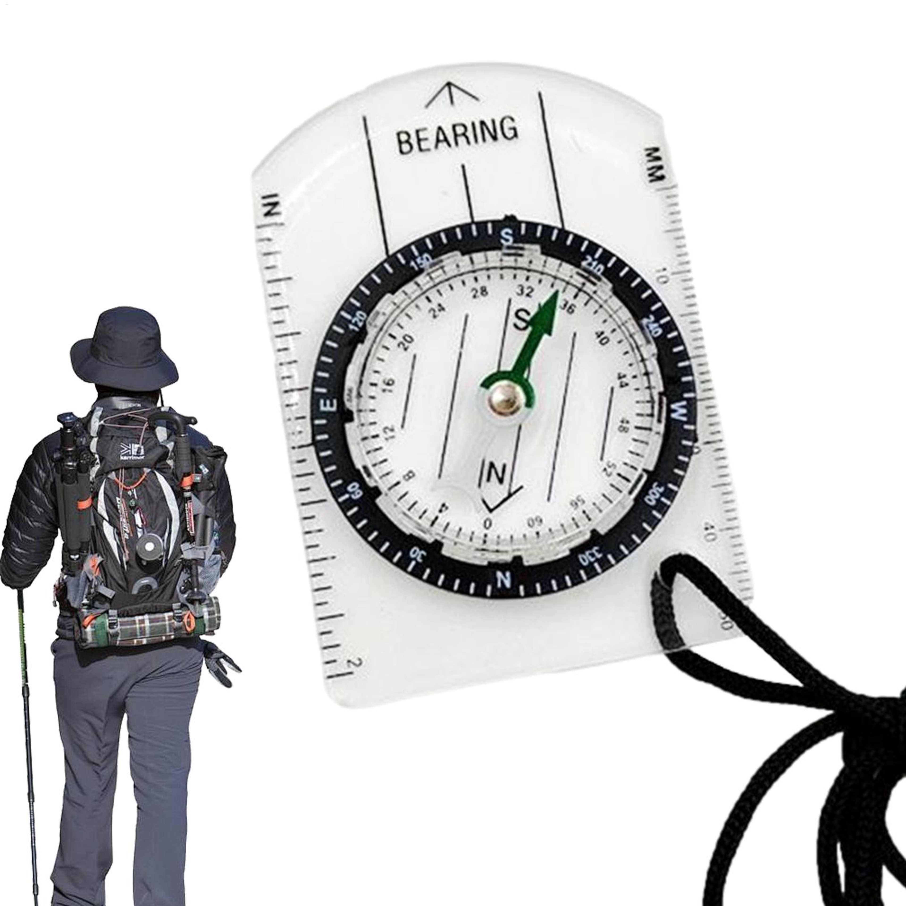 Mini Pocket Compass - Accurate & Durable Hiking Navigation Tool for Outdoor Adventure and Backpacking Travel – view 1