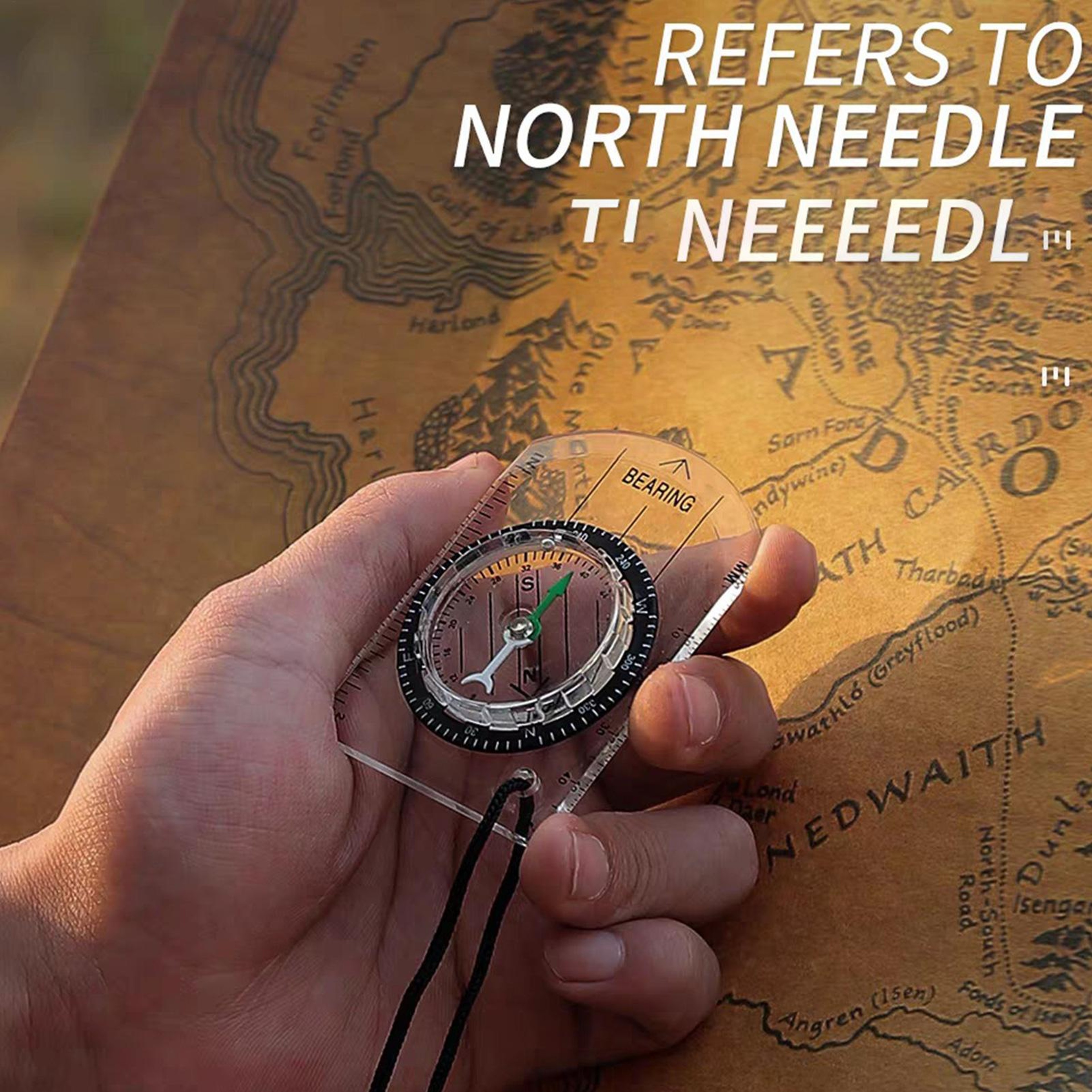 Mini Pocket Compass - Accurate & Durable Hiking Navigation Tool for Outdoor Adventure and Backpacking Travel – view 5