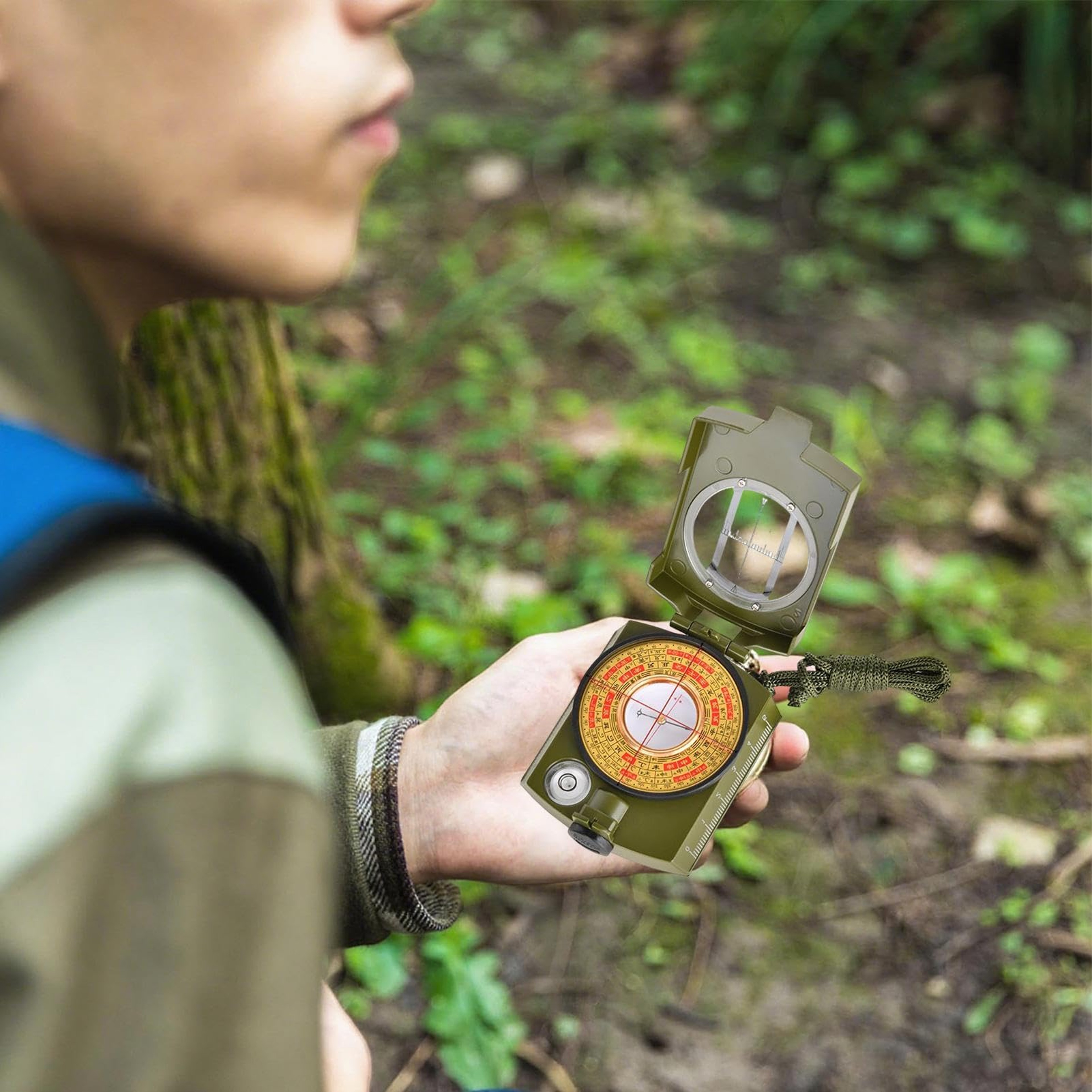 Waterproof Navigation Compass with Lanyard & Pouch  Essential Gear for Backpacking and Camping – view 3