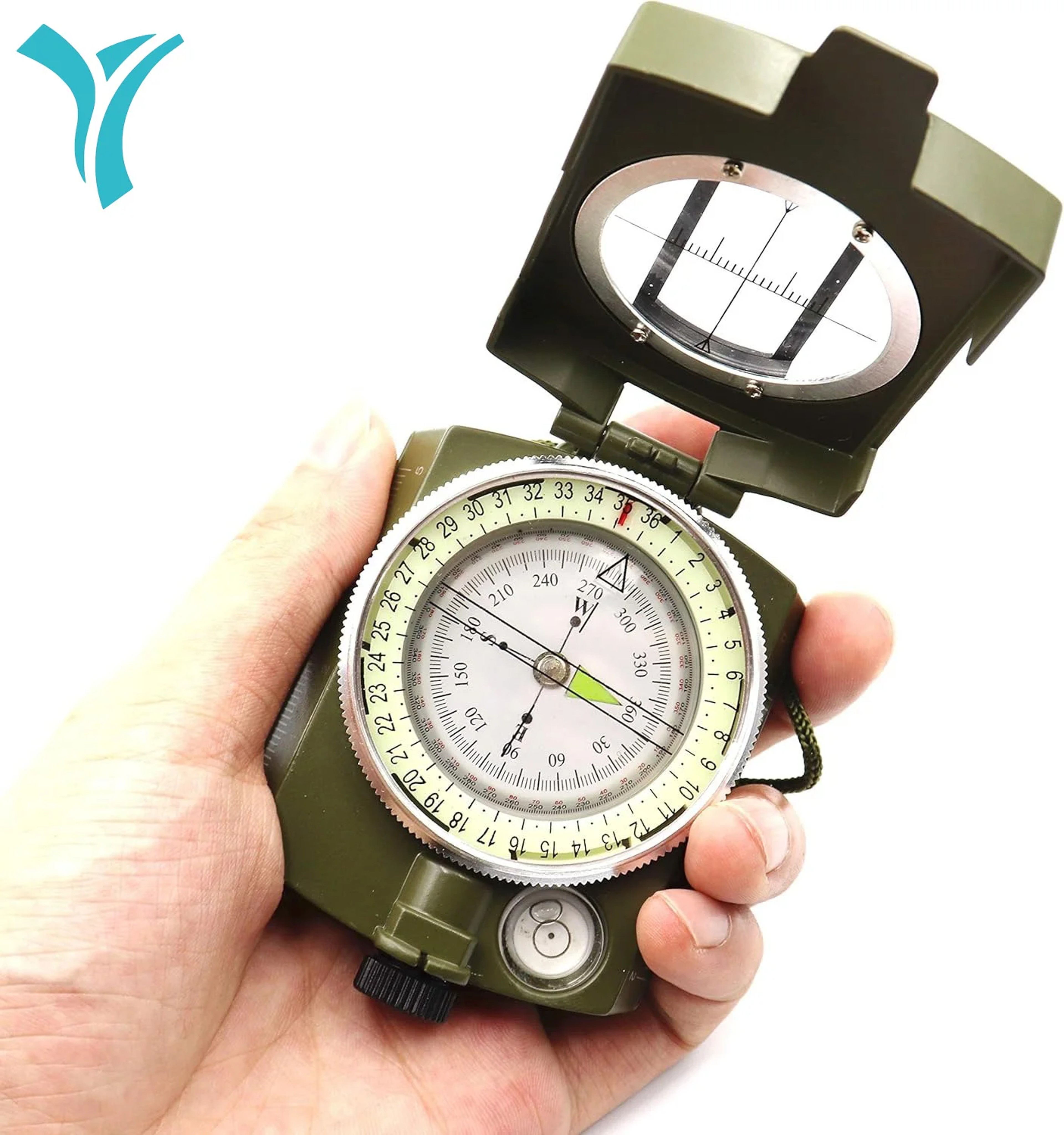 Multifunctional Tactical Military Compass | Waterproof & Impact-Resistant Lensatic Compass for Hiking & Survival – view 1