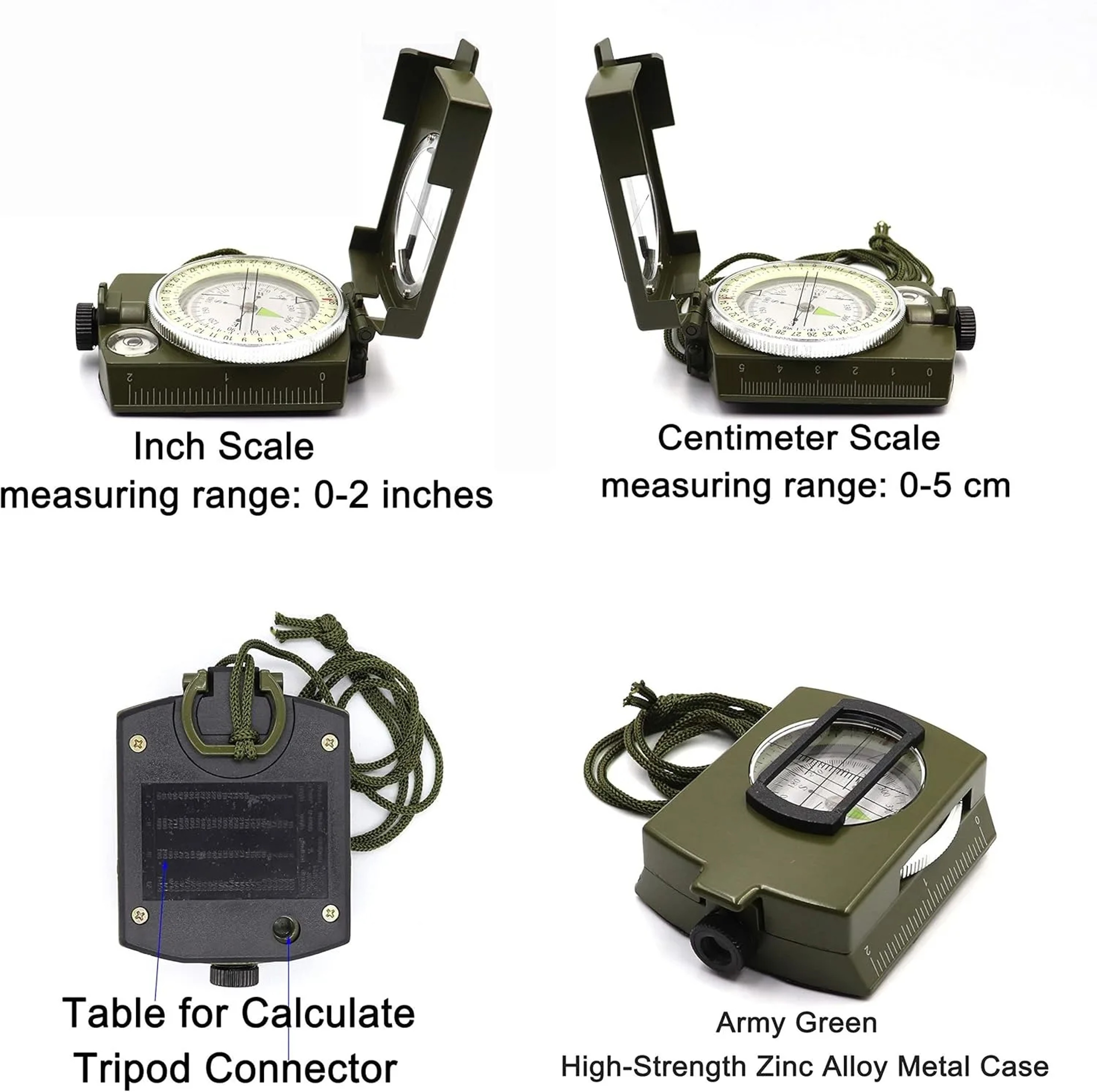 Multifunctional Tactical Military Compass | Waterproof & Impact-Resistant Lensatic Compass for Hiking & Survival – view 5