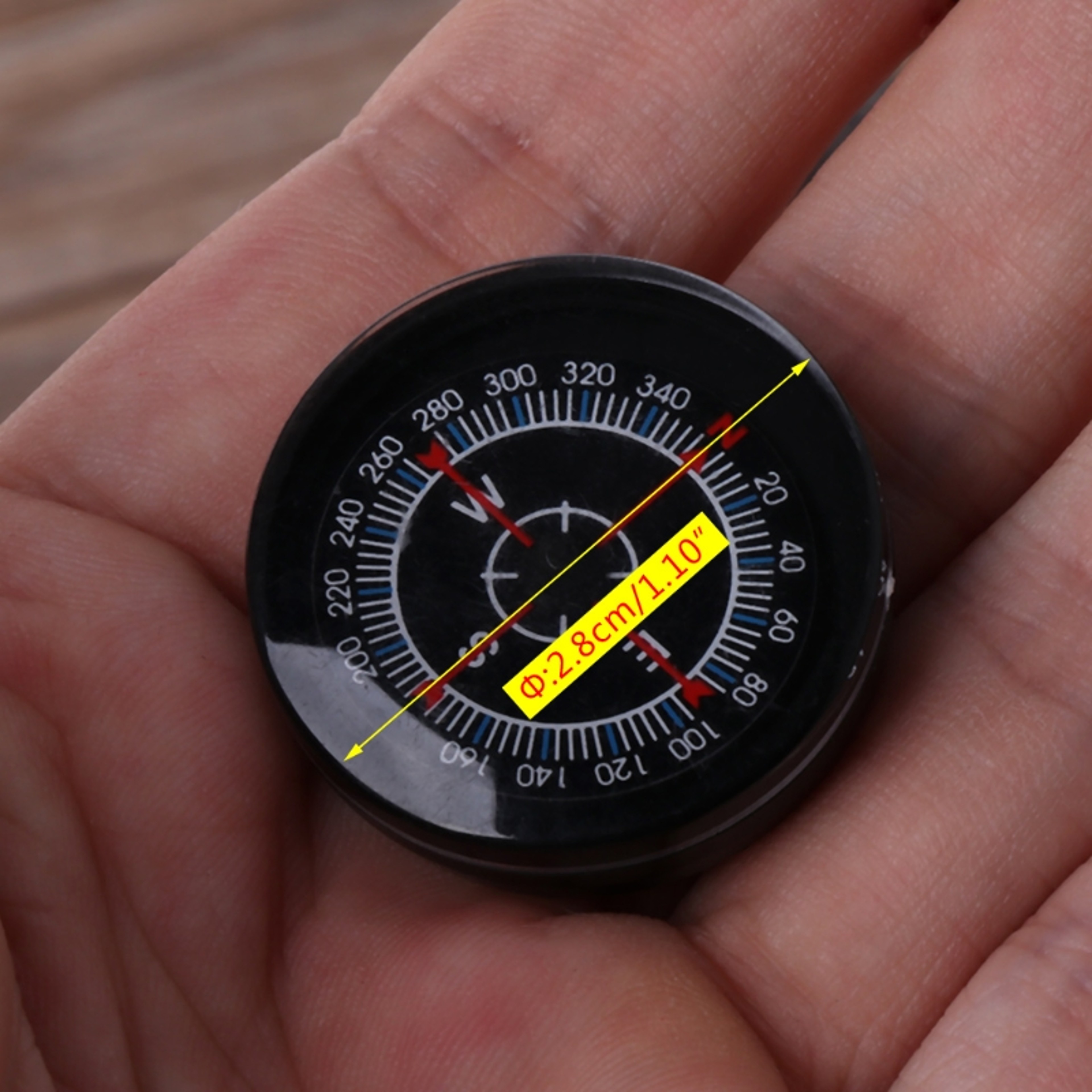 Miniature Button Compass - Compact, Accurate, Oil-Filled Compass for Hiking and Outdoor Adventures – view 6