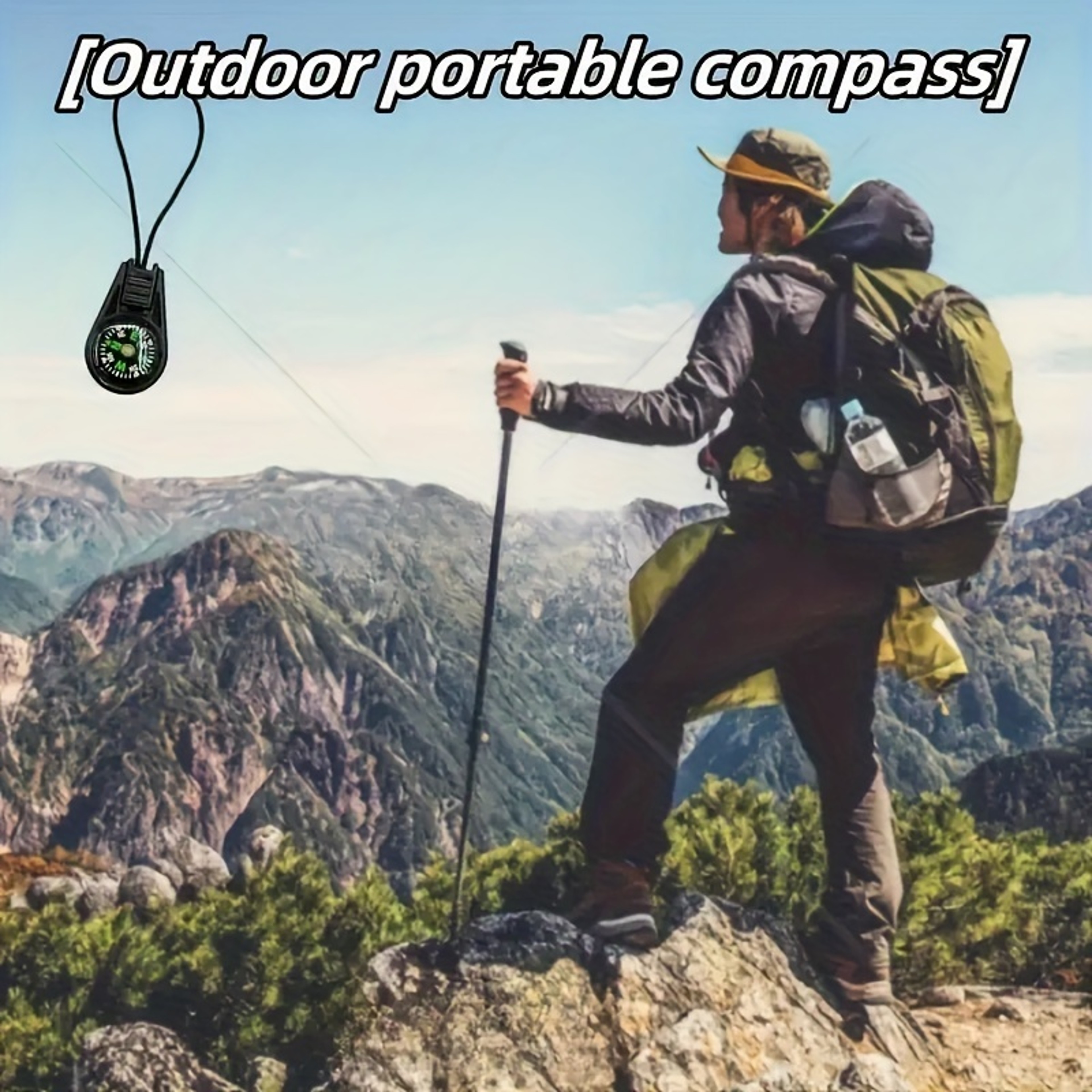 Portable Mini Compass for Outdoor Adventures  Hiking, Camping, Travel Survival Tool – view 5