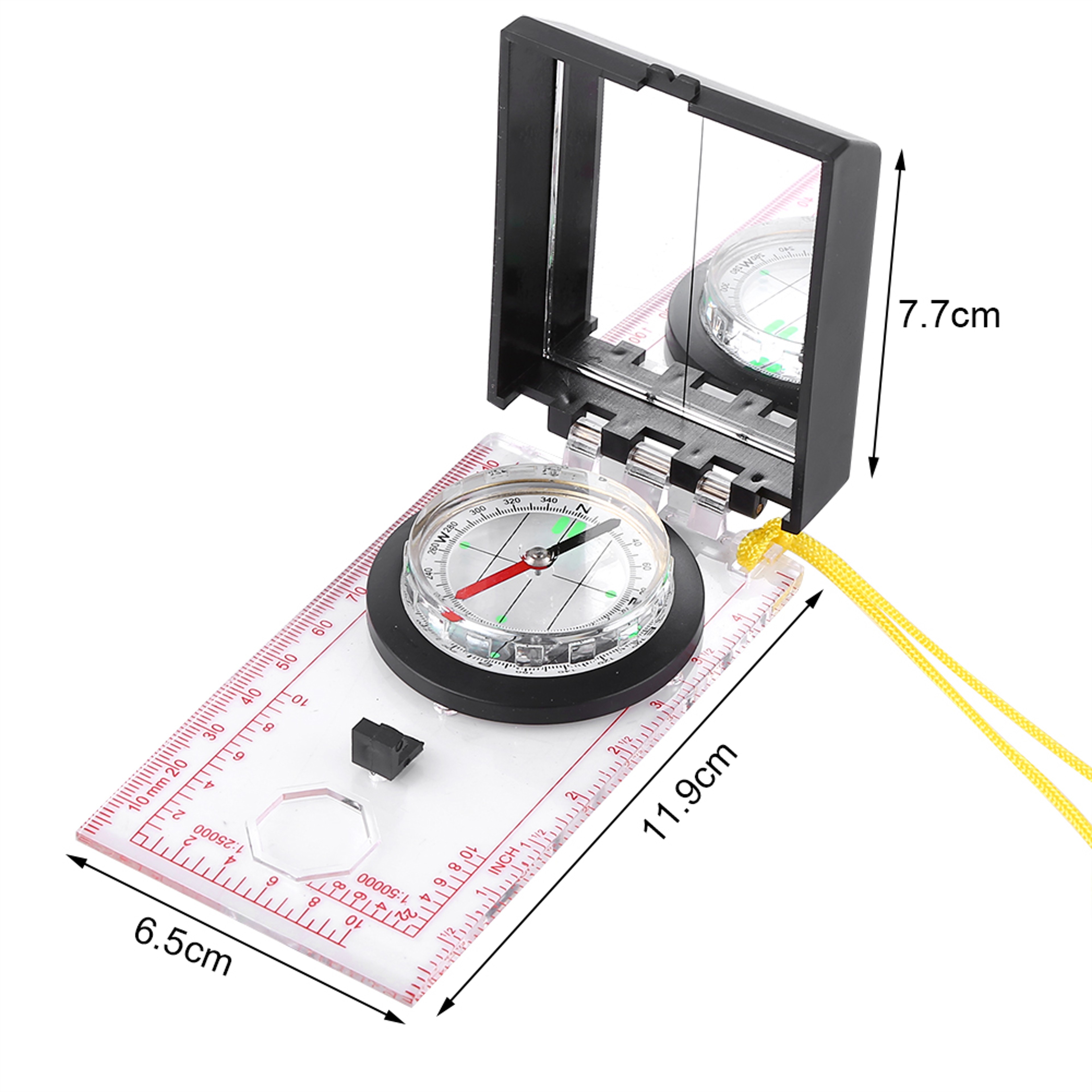 Multi-Functional Compass with Mapping Ruler & Mirror Emergency Kit for Outdoor Adventures – view 2