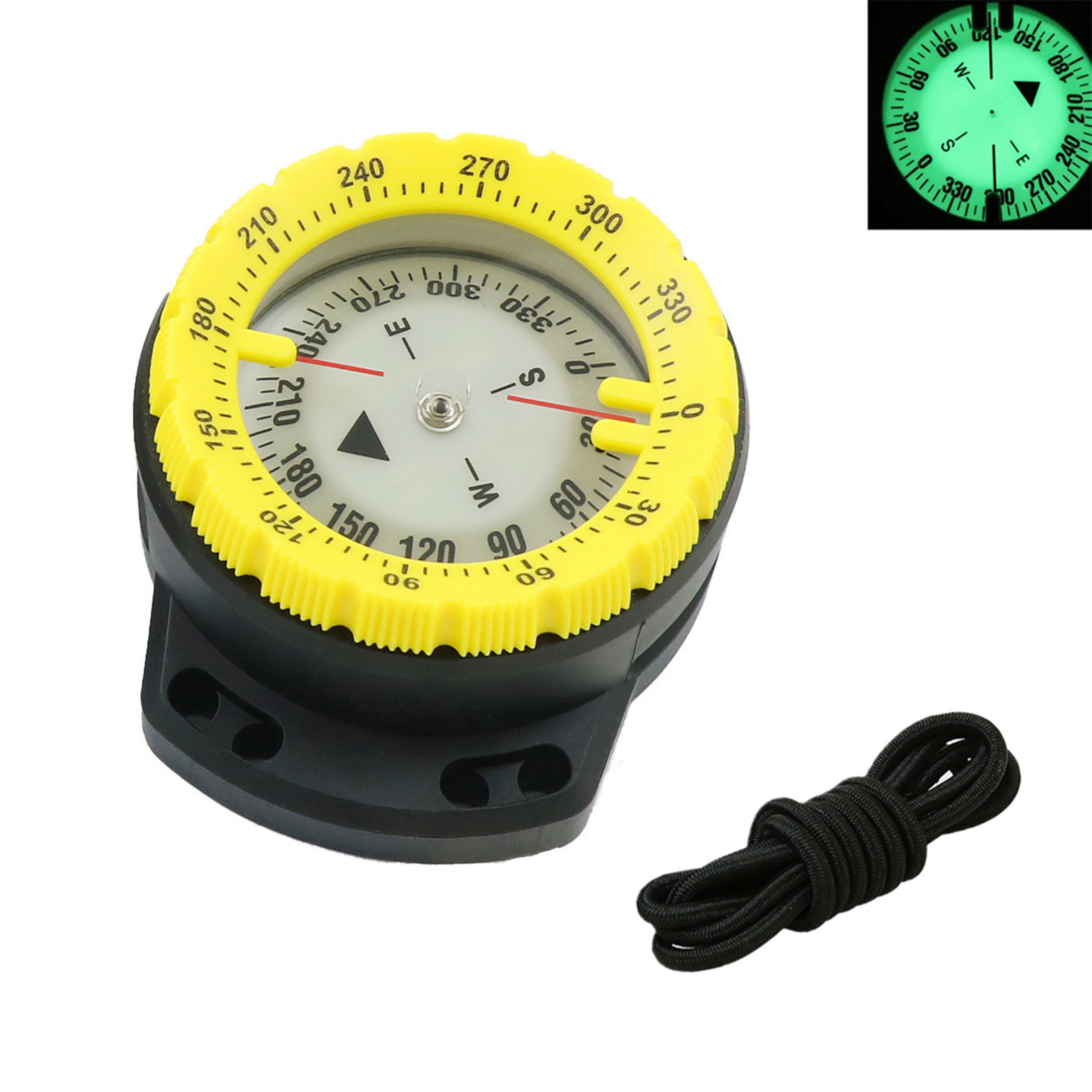 Underwater Diving Compass  Luminous Waterproof Dive Wrist Compass With Elastic Rope For Navigation 5
