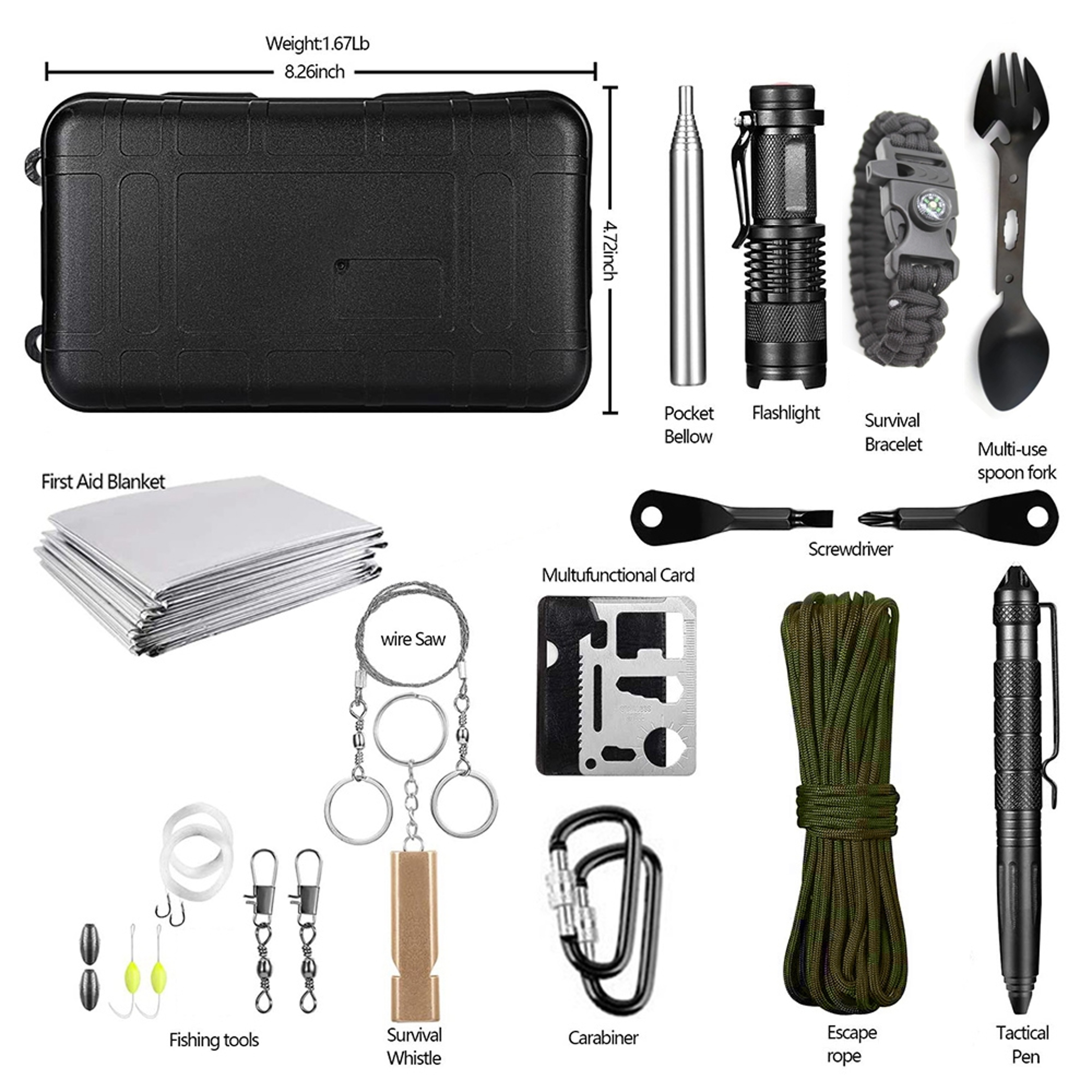 Survival Emergency Kit: Tactical First Aid & Adventure Gear for Wilderness – view 7
