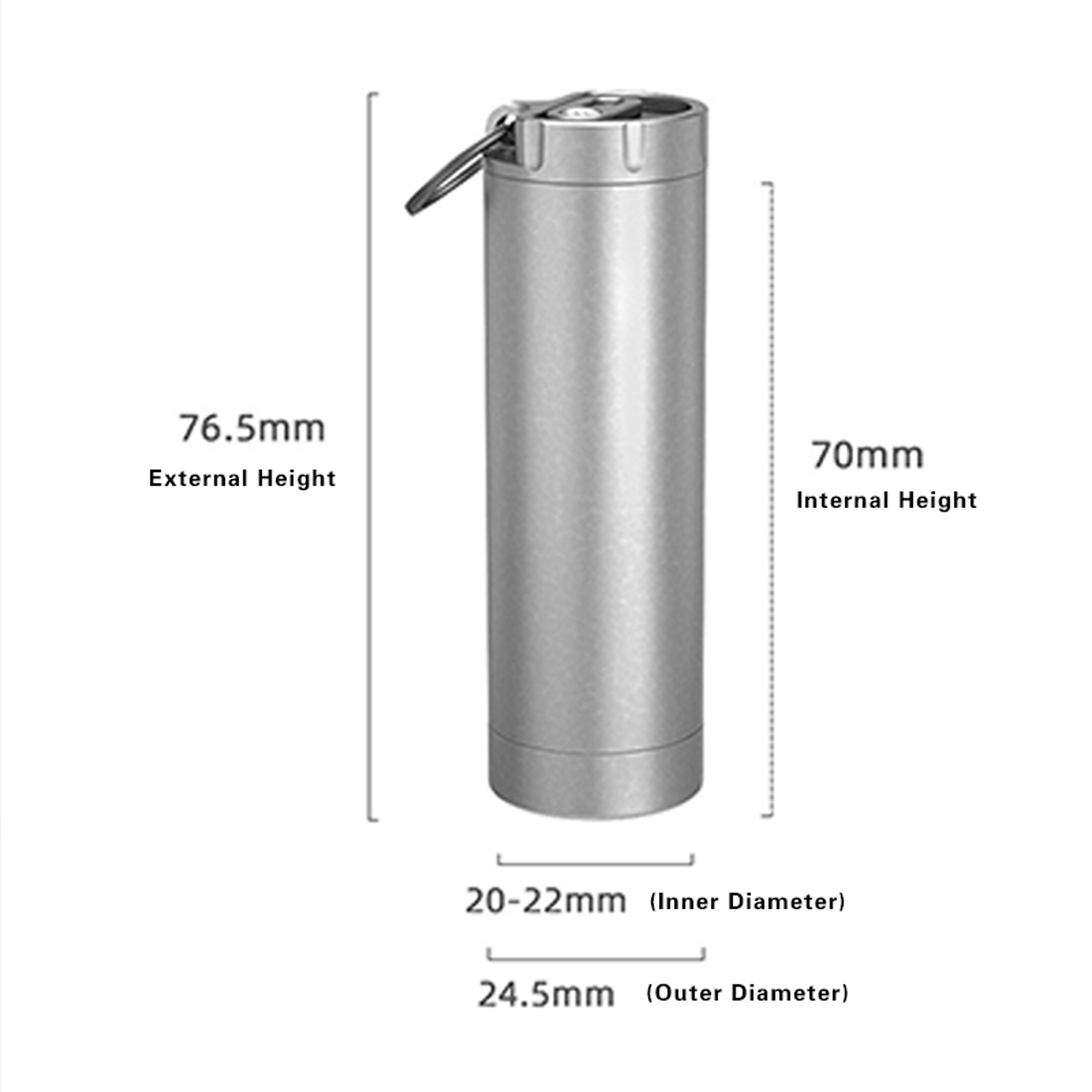 Titanium Alloy Waterproof Medicine Bottle  Multi-Functional Travel Storage Case, EDC Tool for Outdoor Adventures – view 6