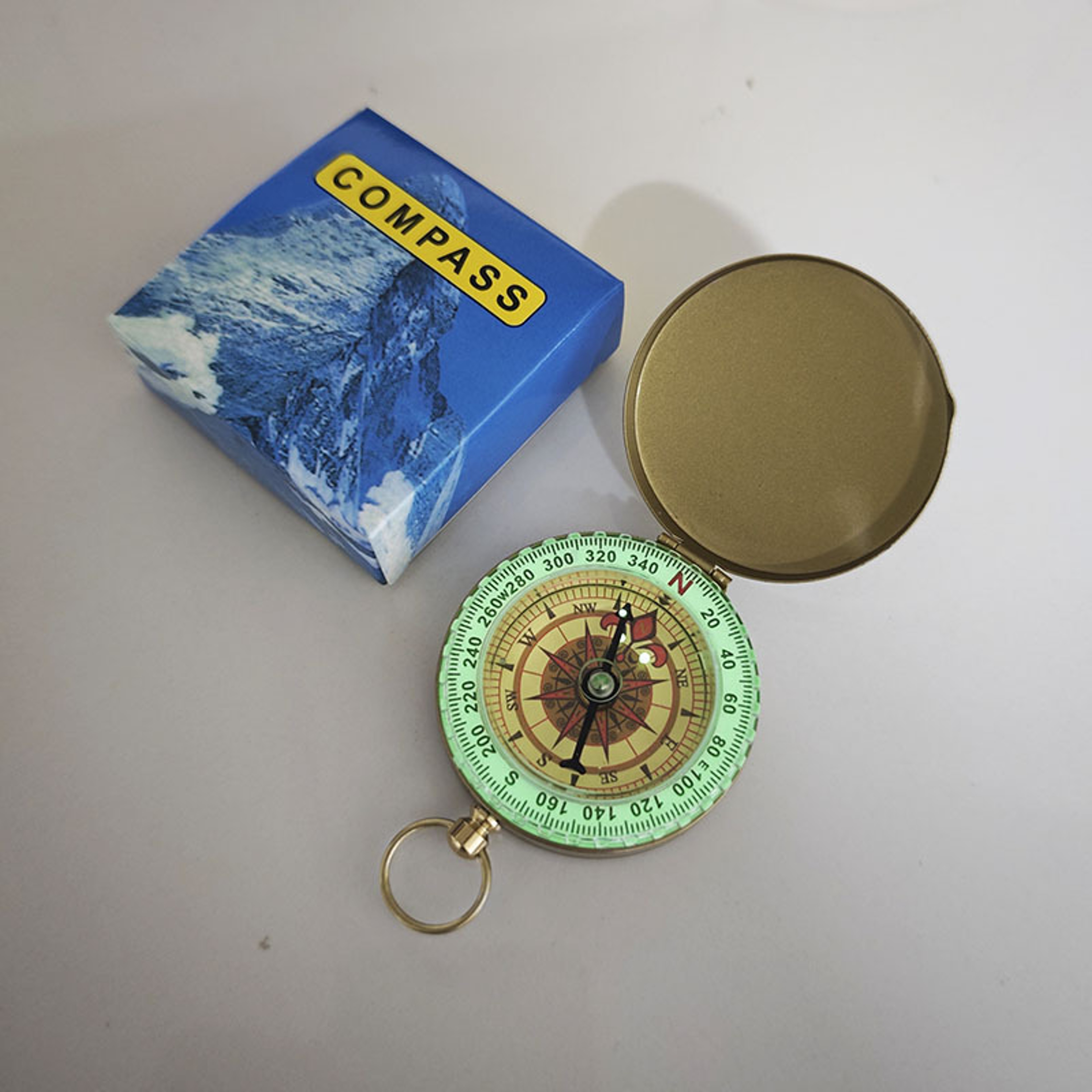 Multifunctional Flip-Up Outdoor Compass with Night Light & High-End Pocket Watch – view 2